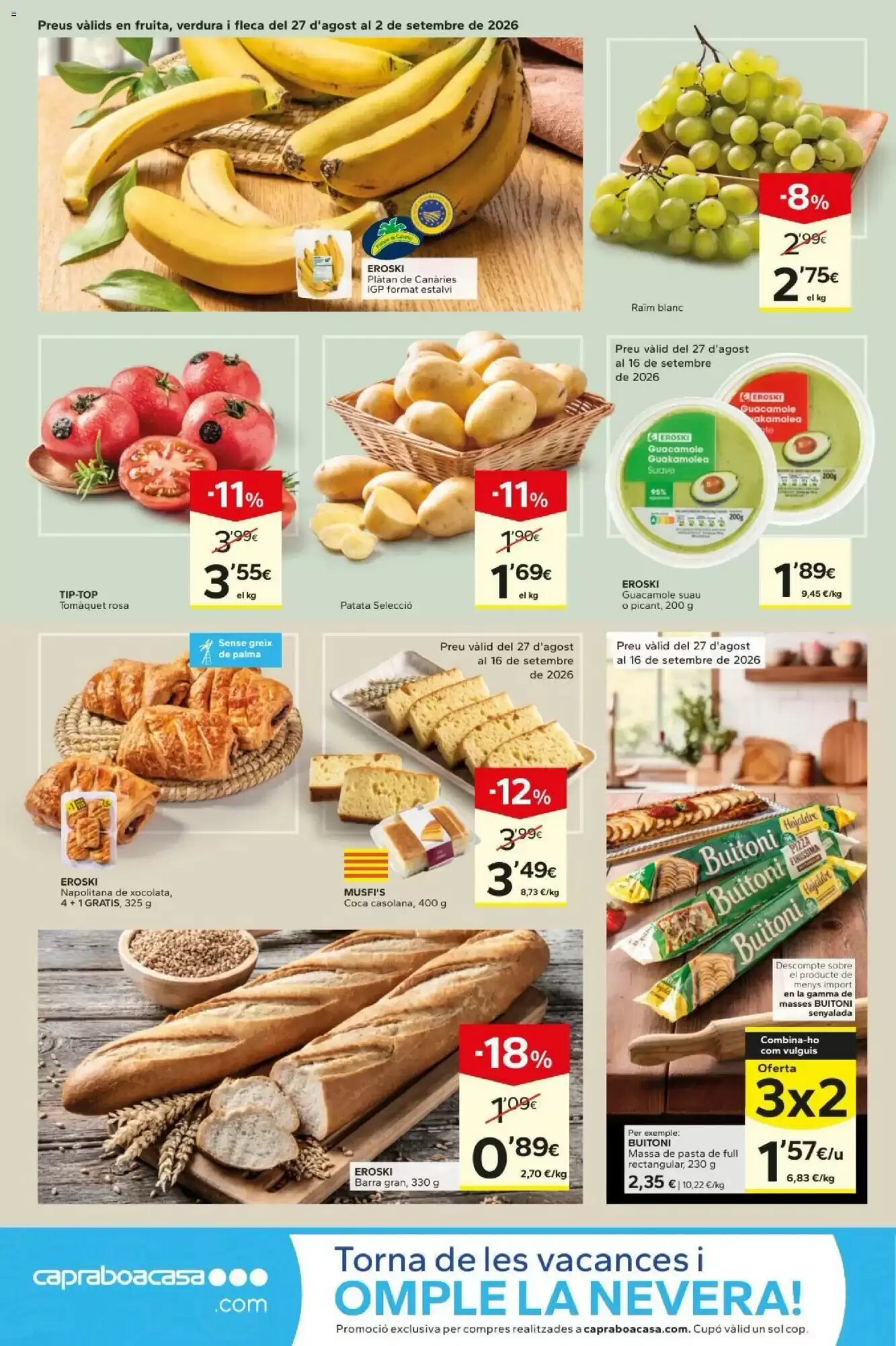 Folleto promocional de Caprabo válido desde el 27/08/2026 - Página 4.