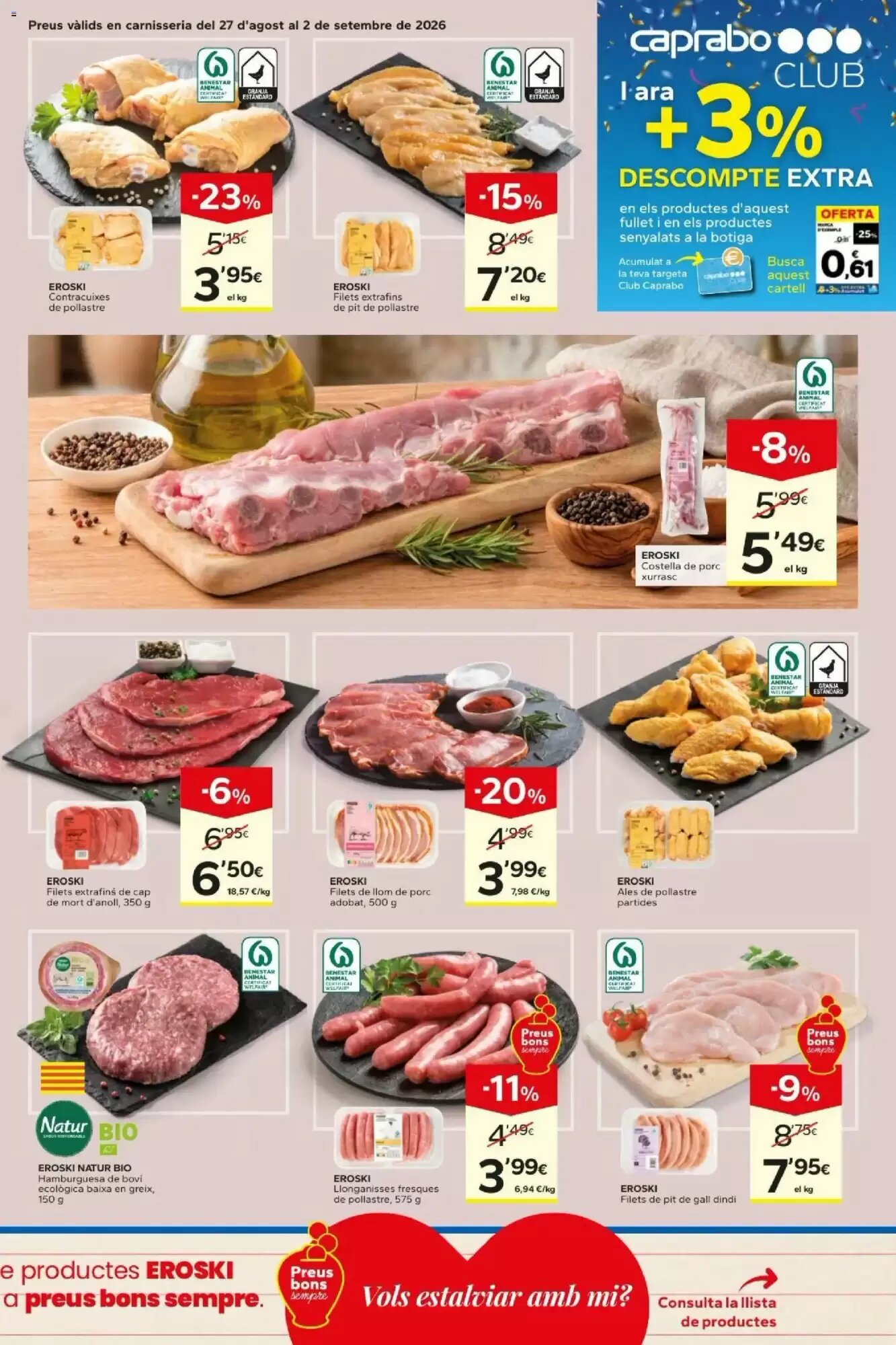 Folleto promocional de Caprabo válido desde el 27/08/2026 - Página 7.