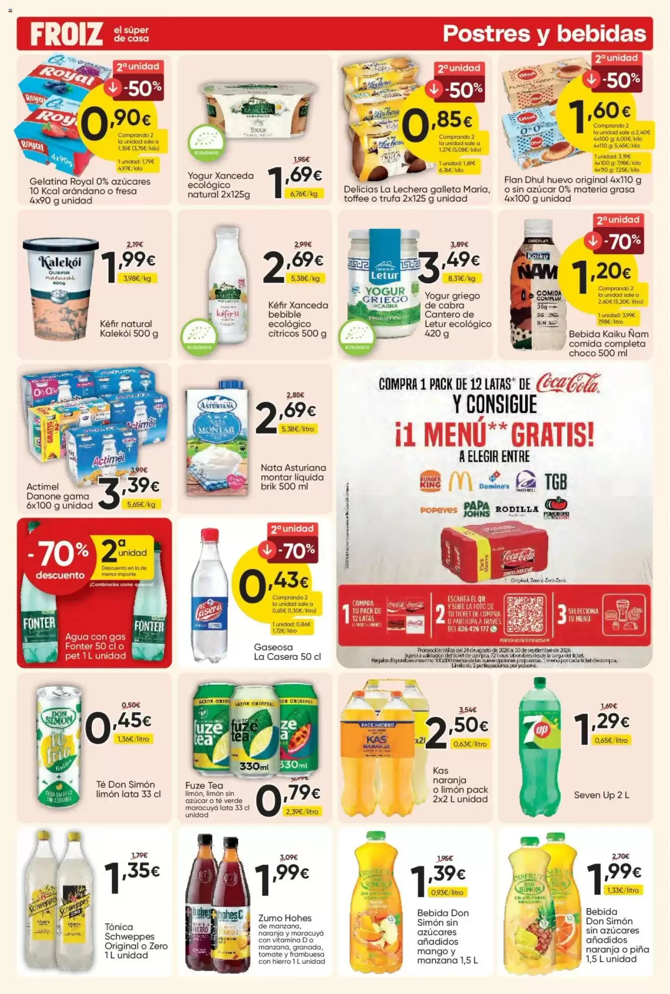 Folleto promocional de FROIZ válido desde el 27/08/2026 - Página 9.