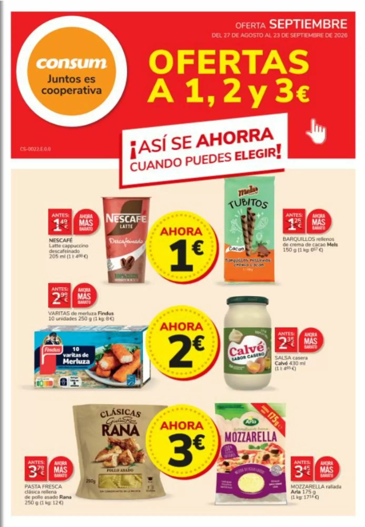 Folleto promocional de Consum válido desde el 27/08/2026 - Página 1.