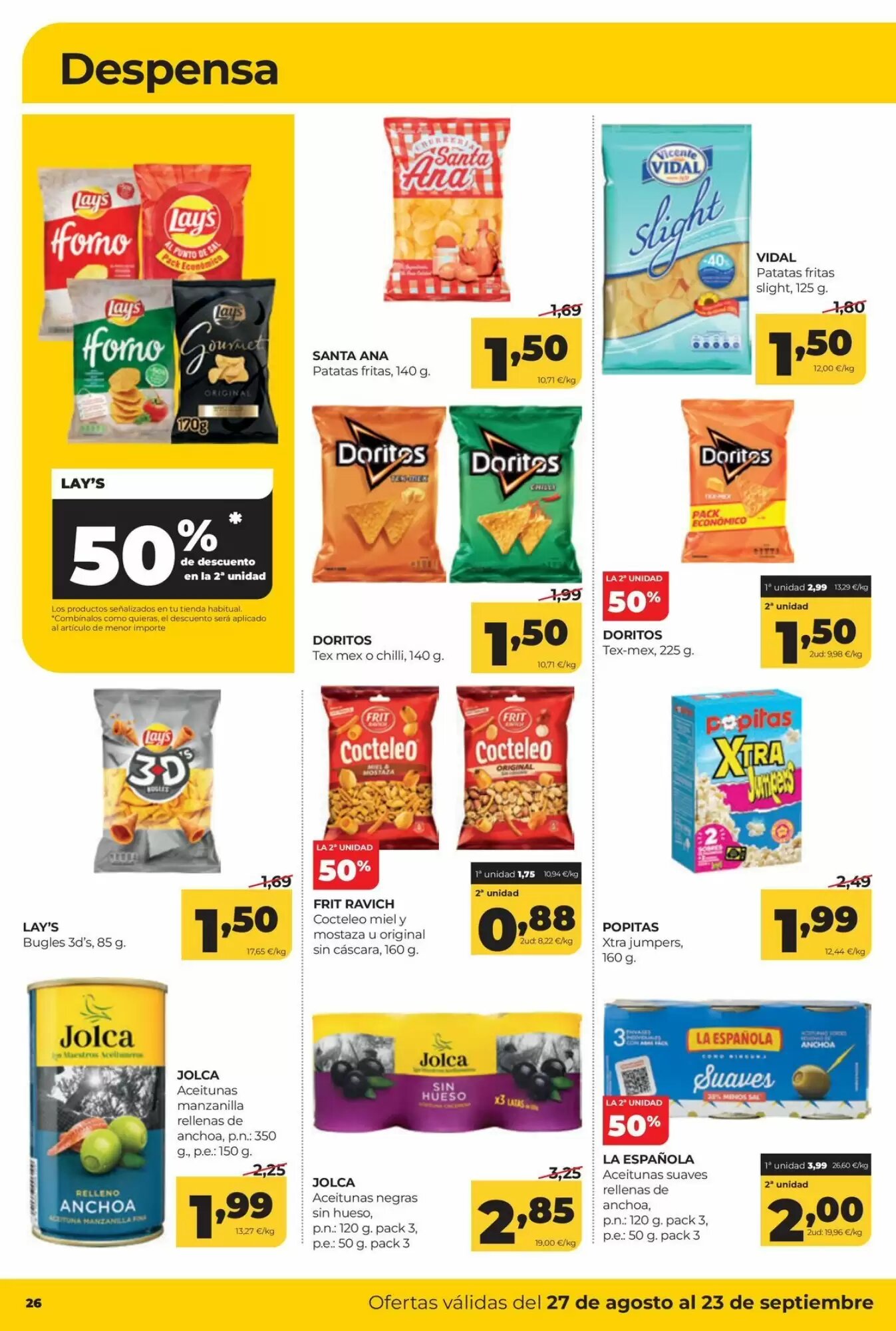 Folleto promocional de Alimerka válido desde el 27/08/2026 - Página 28.