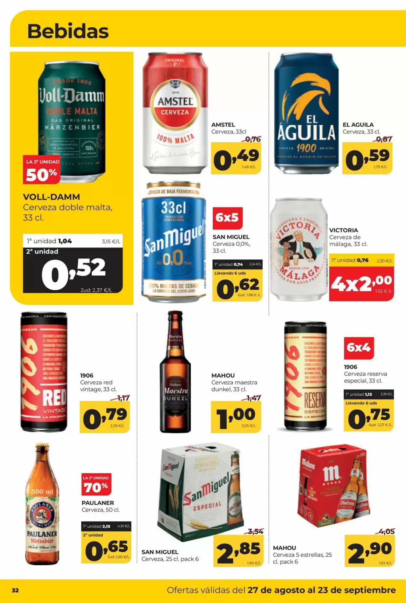 Folleto promocional de Alimerka válido desde el 27/08/2026 - Página 34.