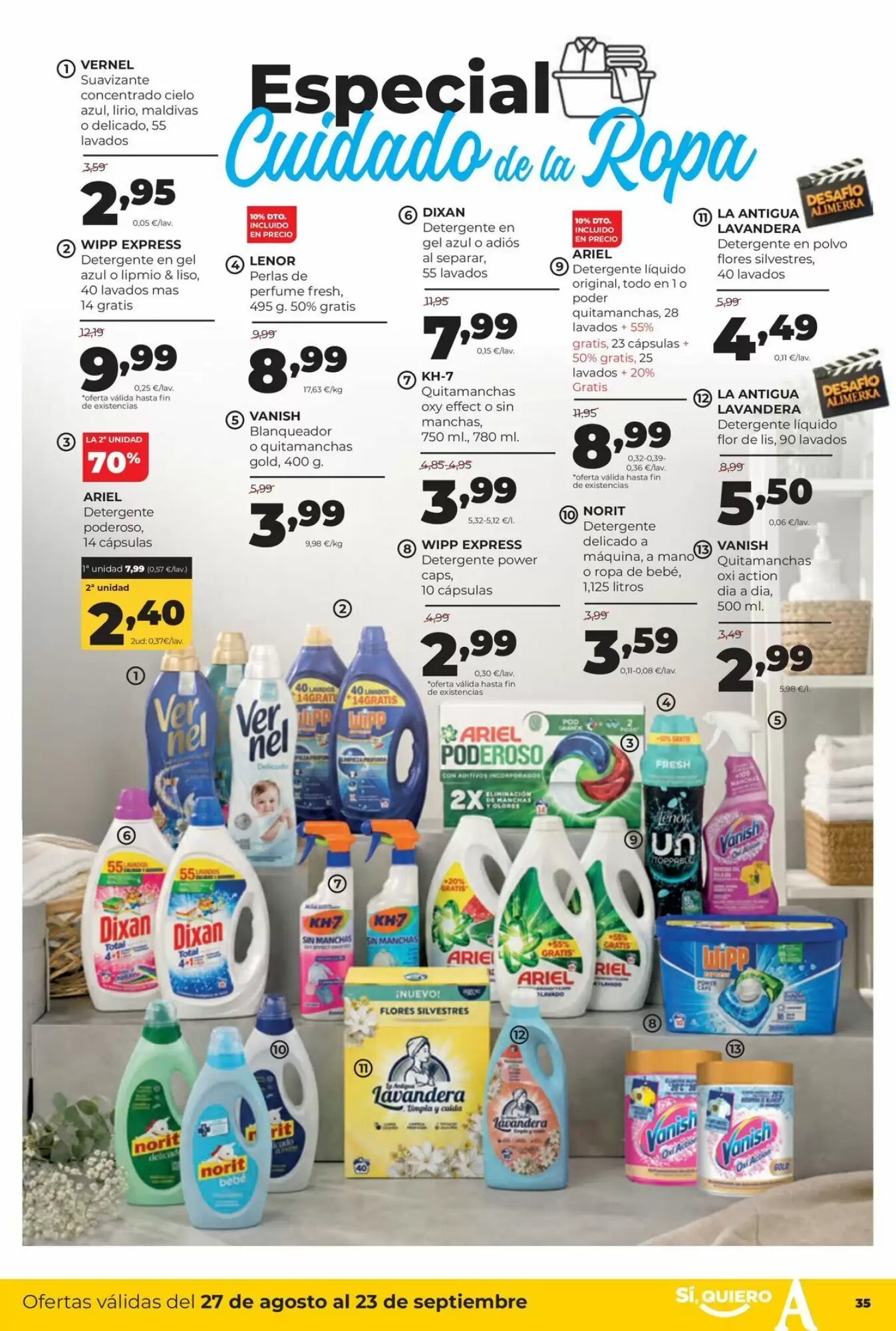 Folleto promocional de Alimerka válido desde el 27/08/2026 - Página 37.