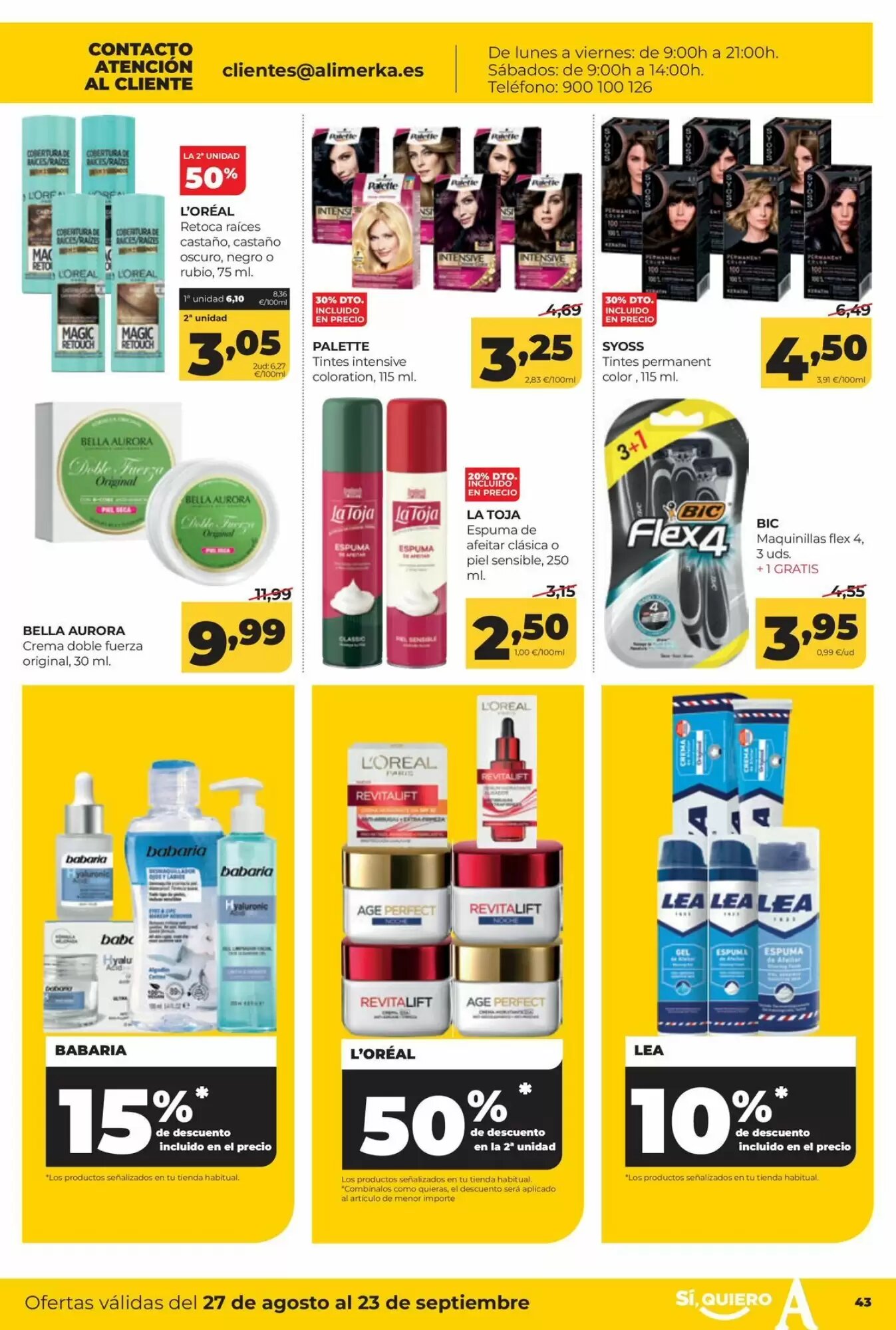 Folleto promocional de Alimerka válido desde el 27/08/2026 - Página 47.