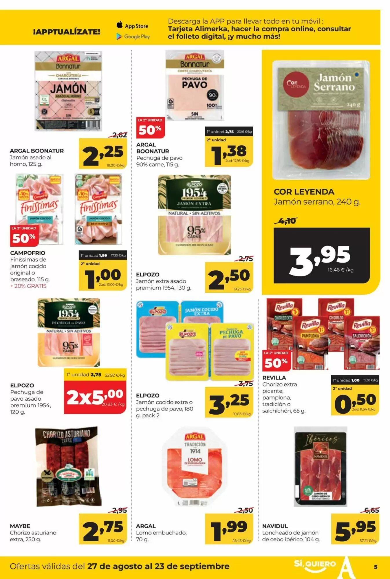 Folleto promocional de Alimerka válido desde el 27/08/2026 - Página 5.
