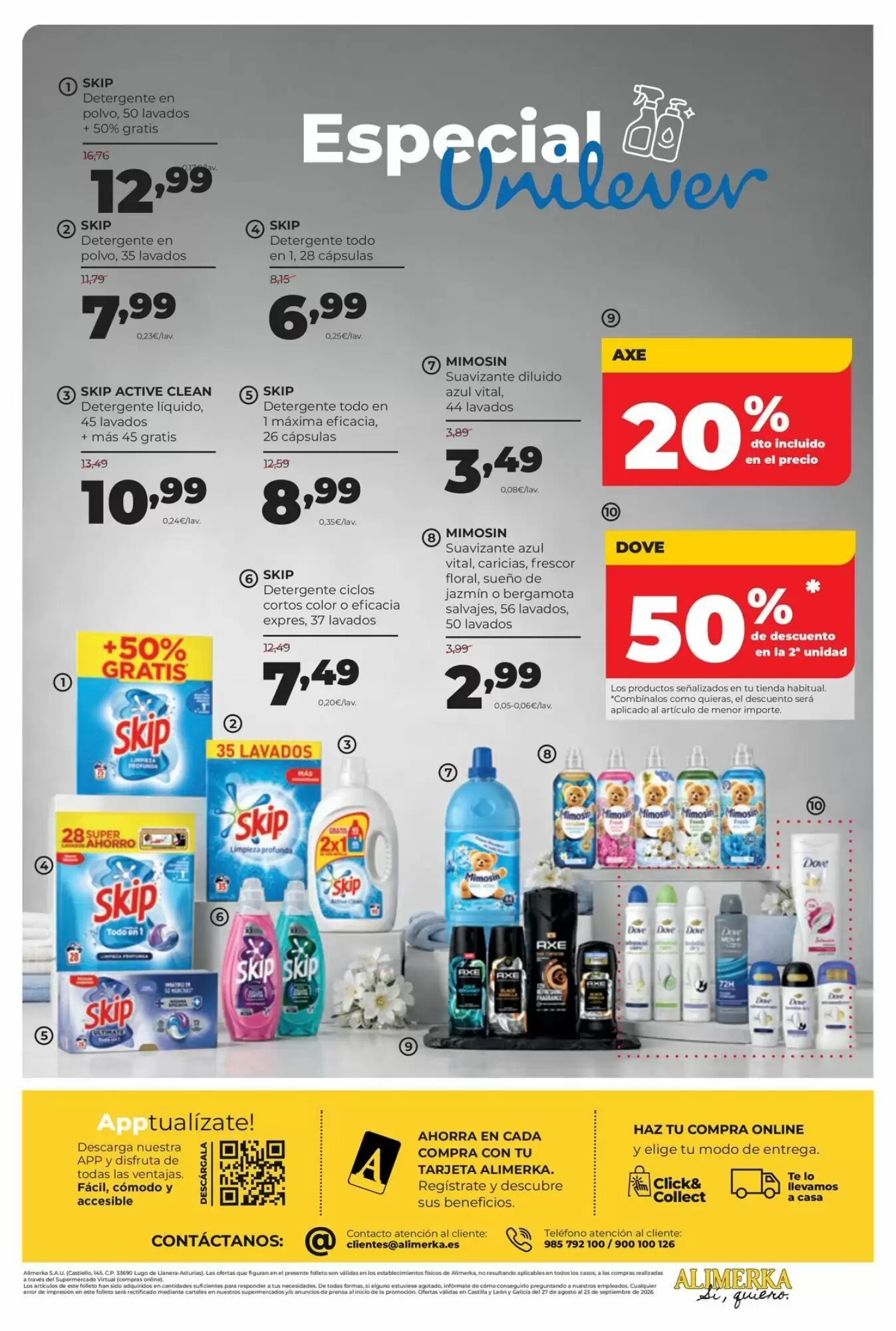 Folleto promocional de Alimerka válido desde el 27/08/2026 - Página 54.