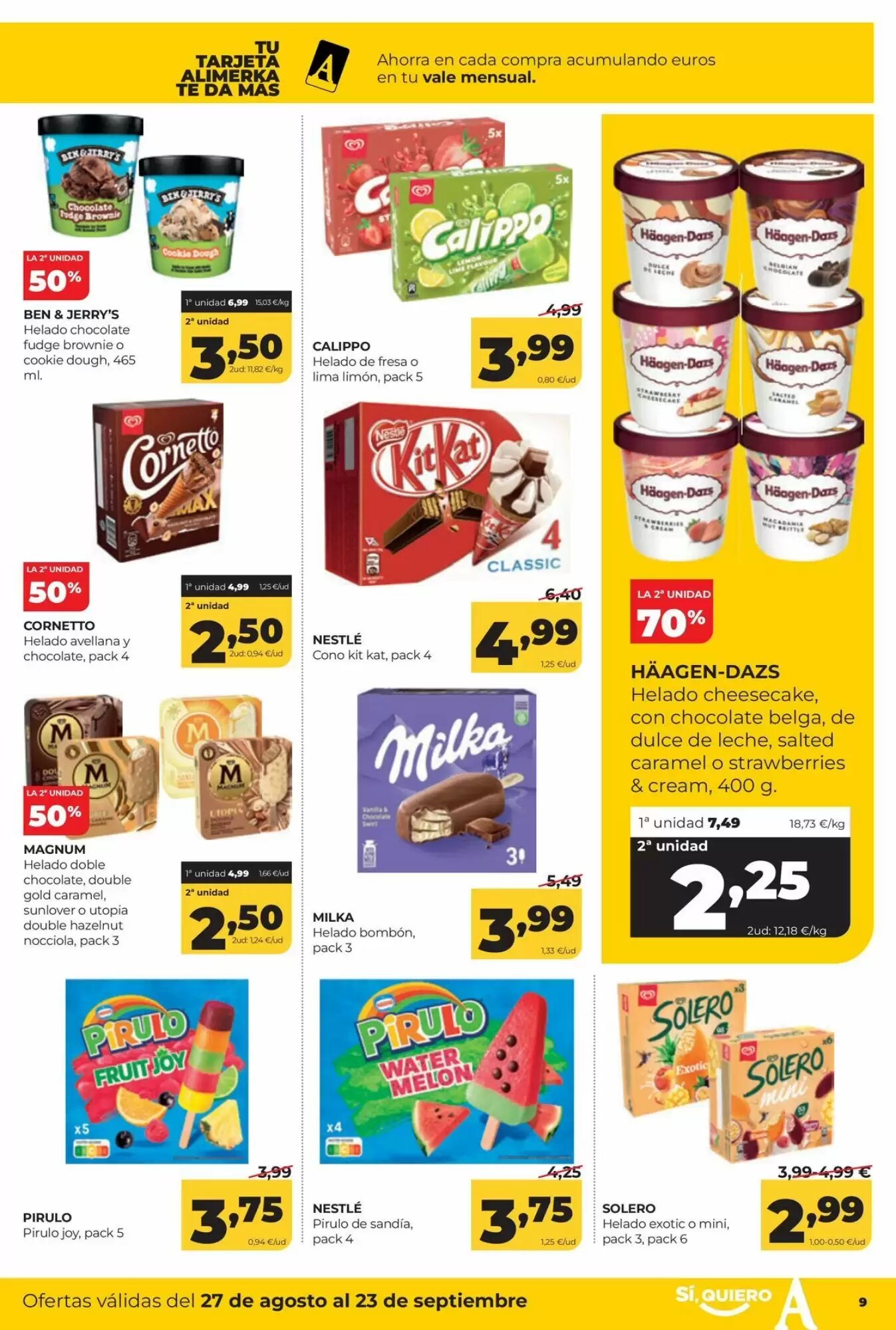 Folleto promocional de Alimerka válido desde el 27/08/2026 - Página 9.