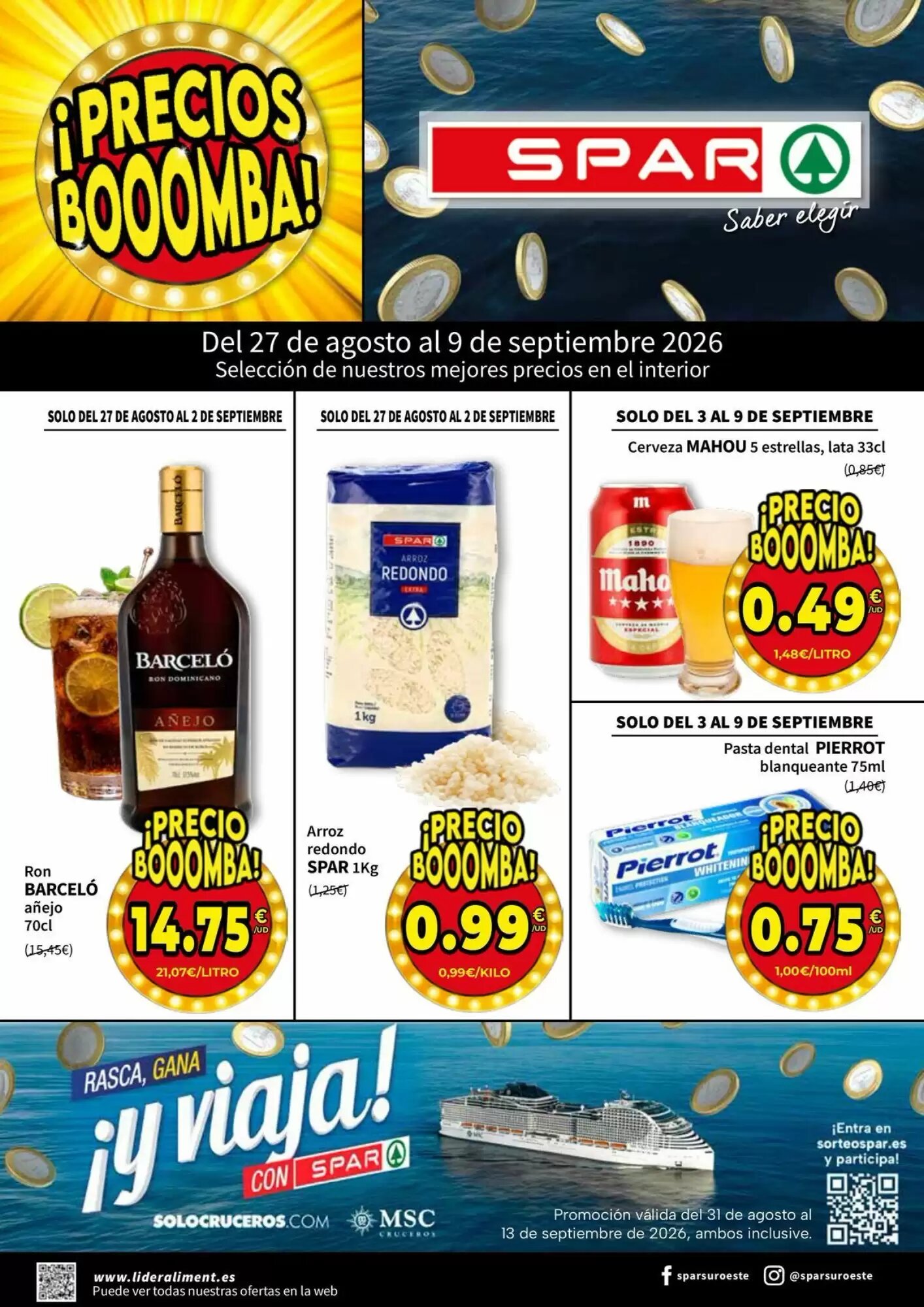 Folleto promocional de Spar válido desde el 27/08/2026 - Página 1.
