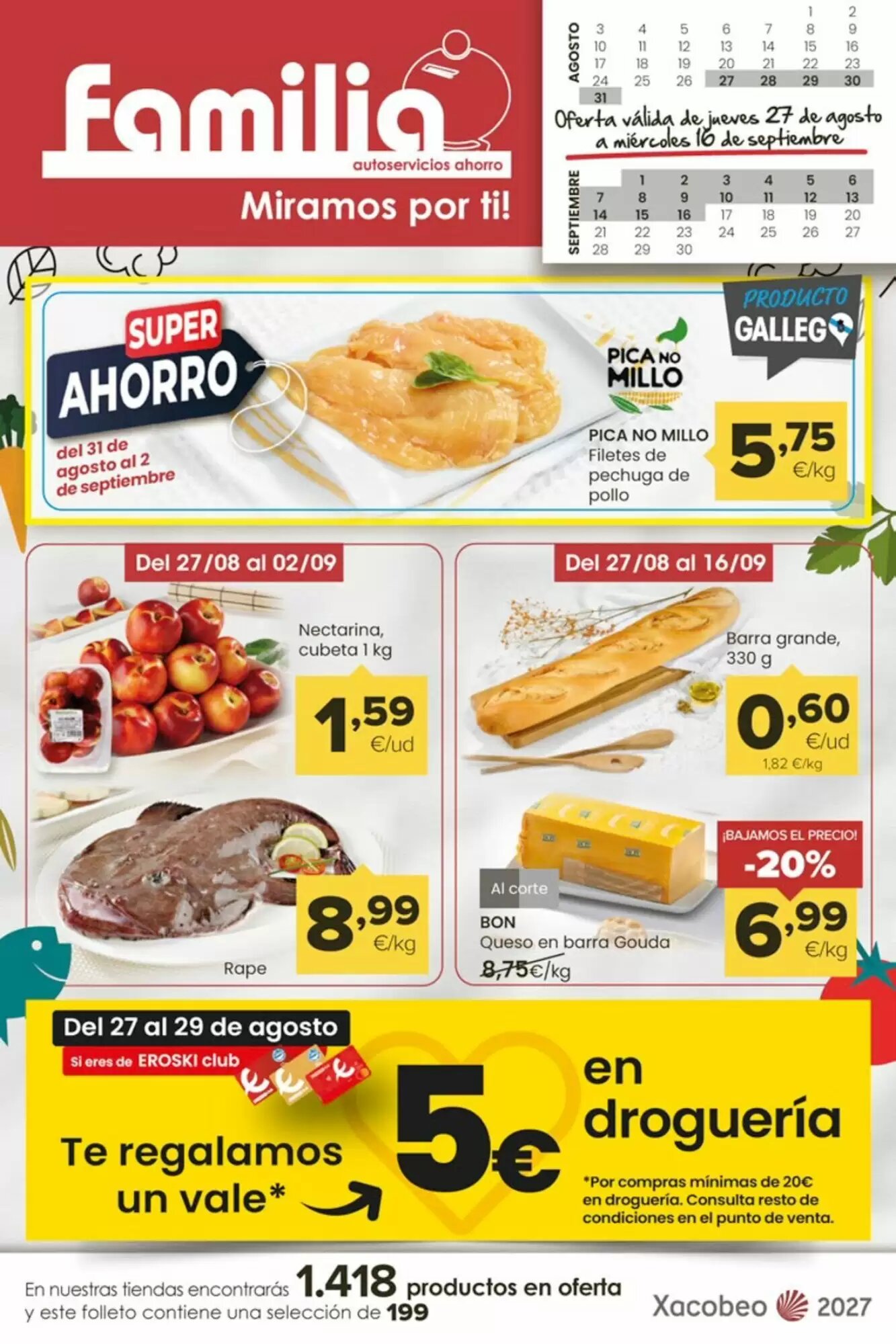 Folleto promocional de Supermercados Plaza válido desde el 28/08/2026 - Página 1.