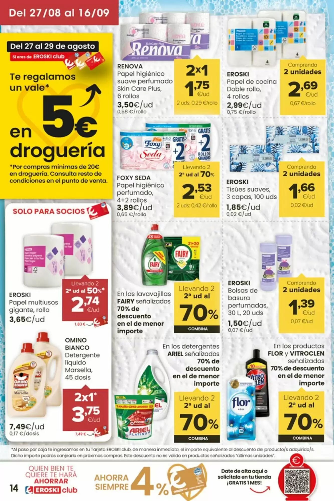 Folleto promocional de Supermercados Plaza válido desde el 28/08/2026 - Página 14.