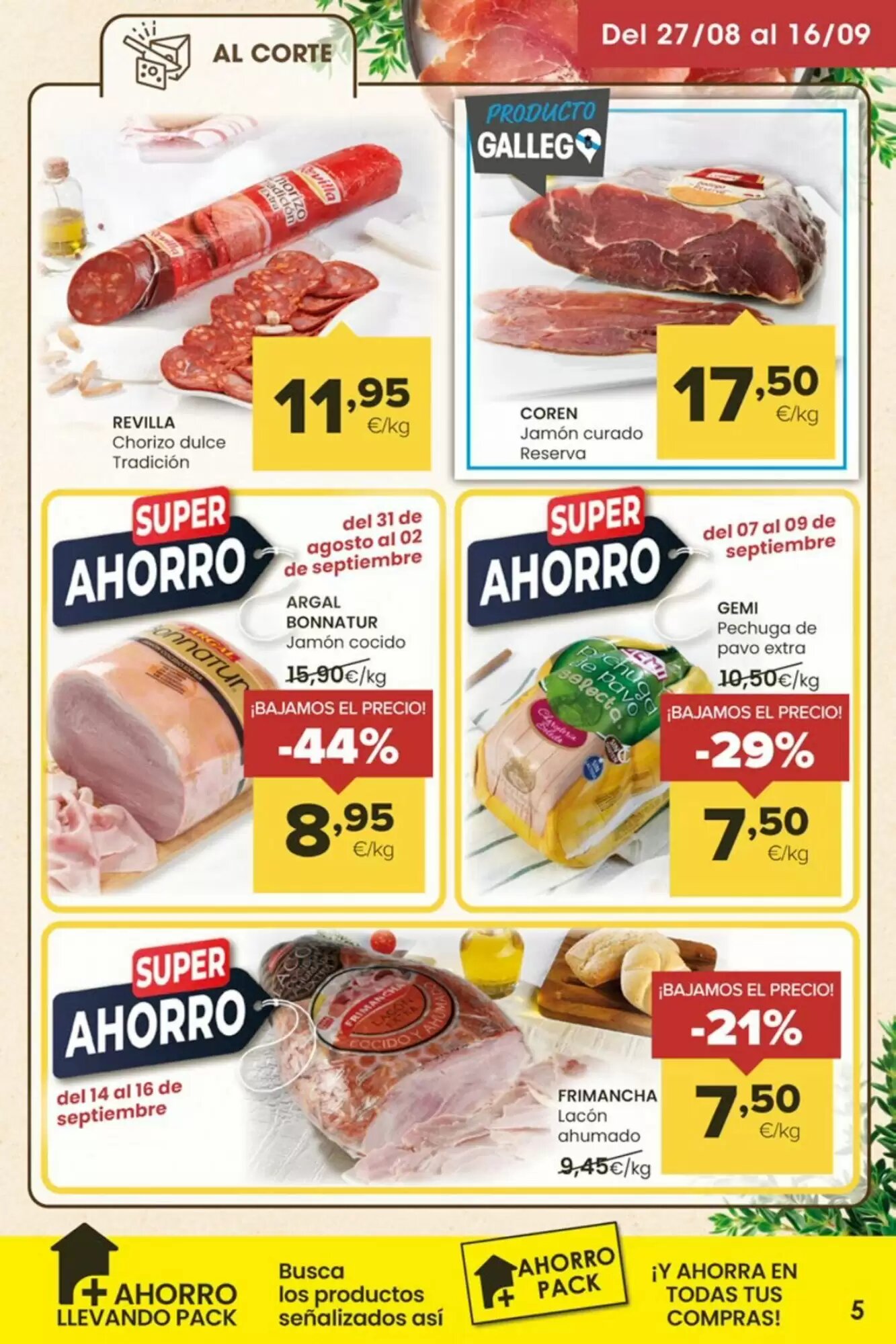 Folleto promocional de Supermercados Plaza válido desde el 28/08/2026 - Página 5.
