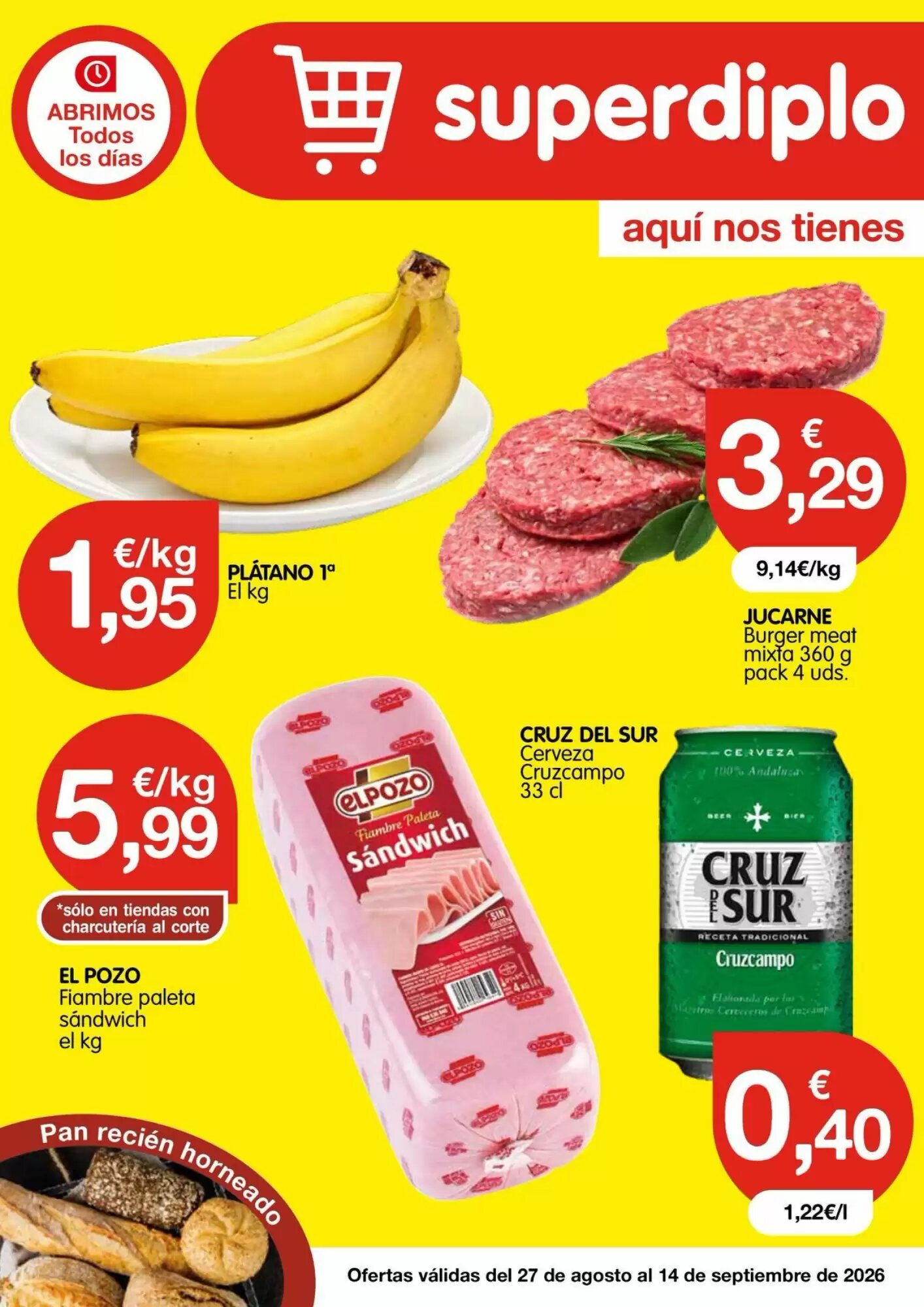 Folleto promocional de CashDiplo válido desde el 28/08/2026 - Página 1.