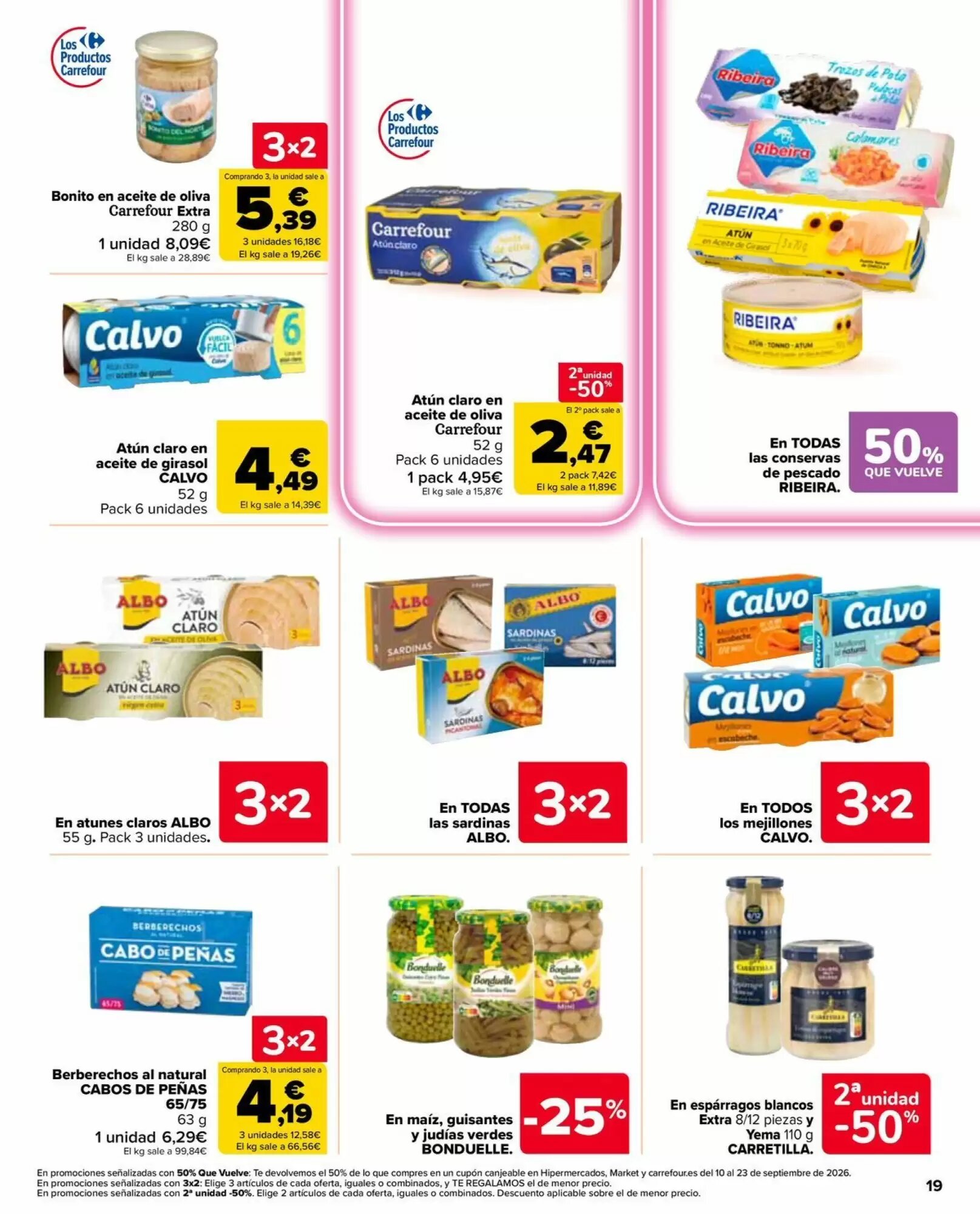 Folleto promocional de Carrefour Market válido desde el 29/08/2026 - Página 19.
