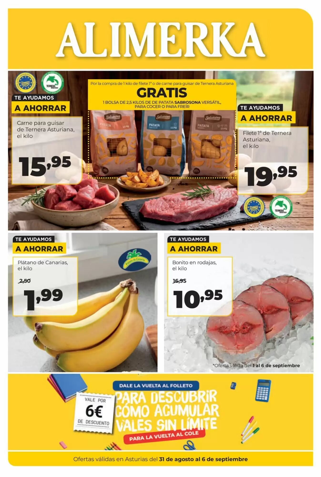 Folleto promocional de Alimerka válido desde el 31/08/2026 - Página 1.