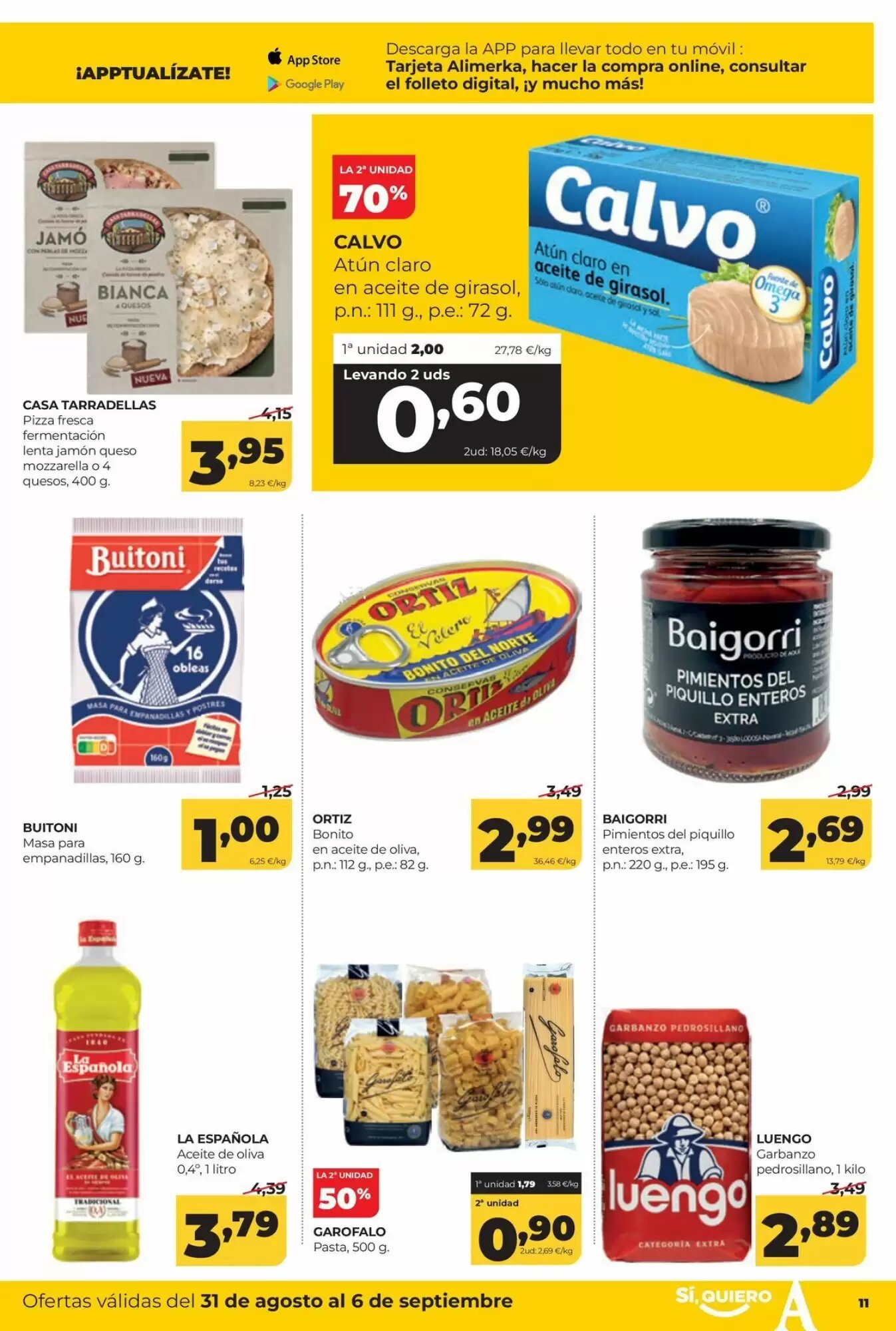 Folleto promocional de Alimerka válido desde el 31/08/2026 - Página 11.