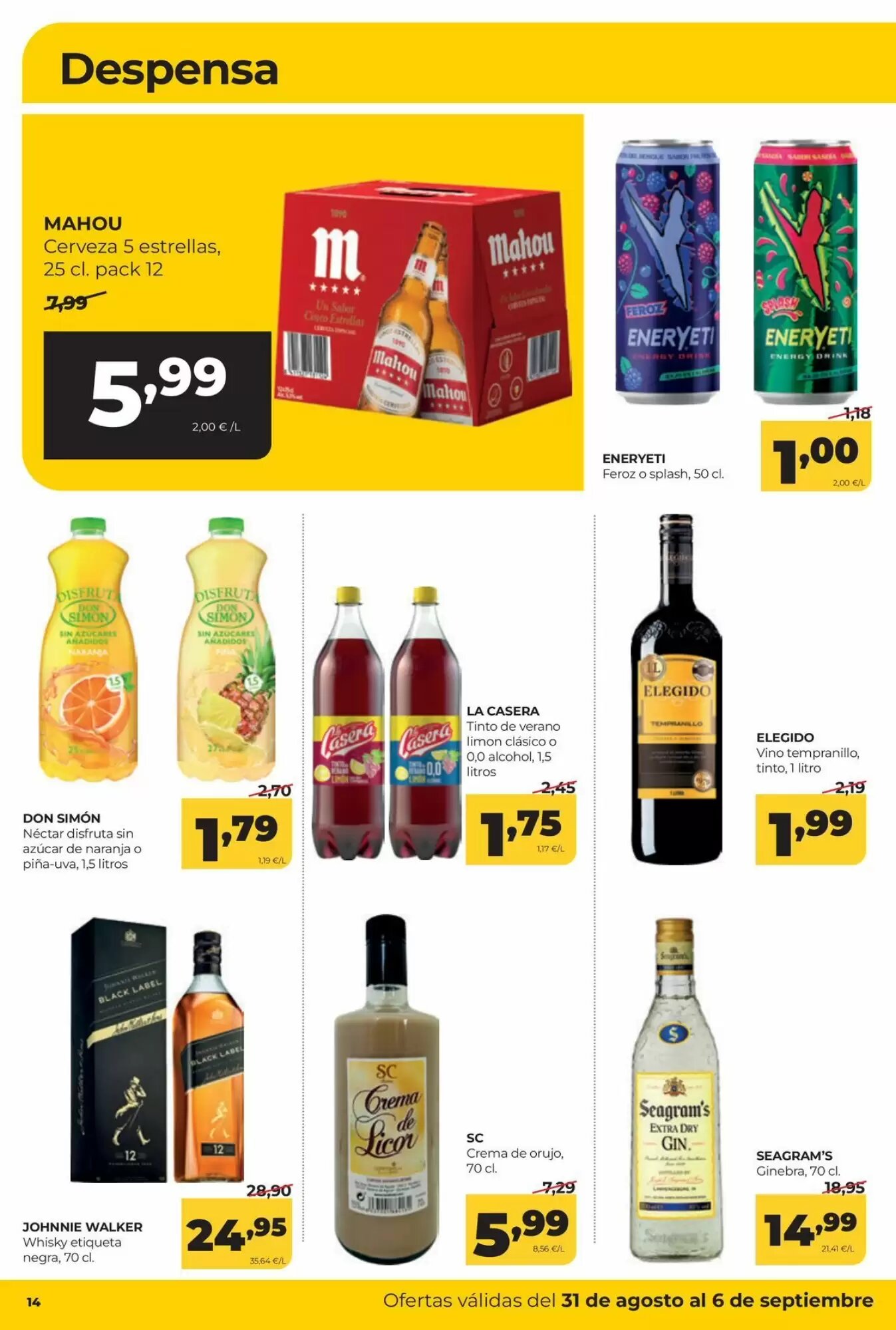 Folleto promocional de Alimerka válido desde el 31/08/2026 - Página 14.