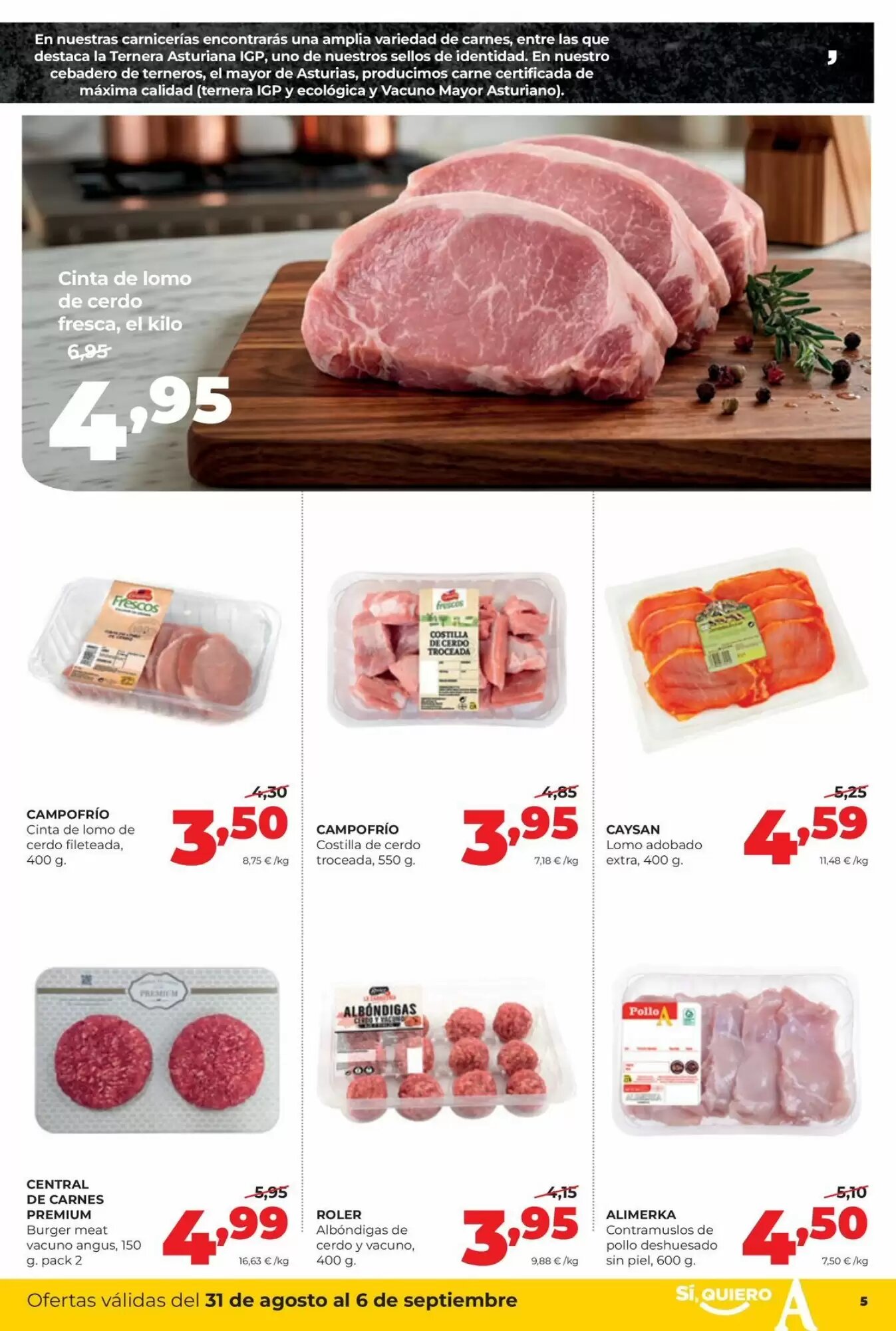 Folleto promocional de Alimerka válido desde el 31/08/2026 - Página 5.