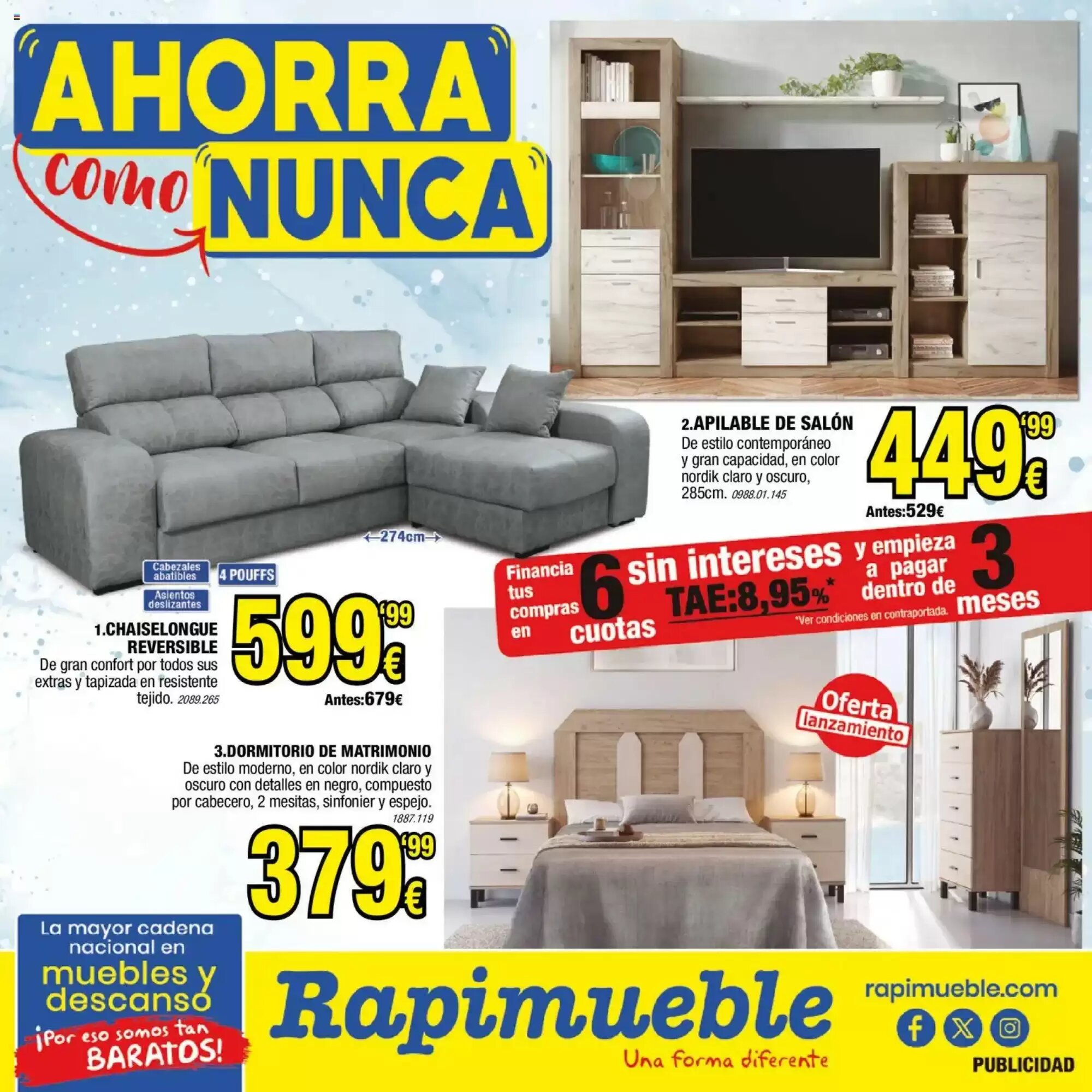 Folleto promocional de Rapimueble válido desde el 01/09/2026 - Página 1.