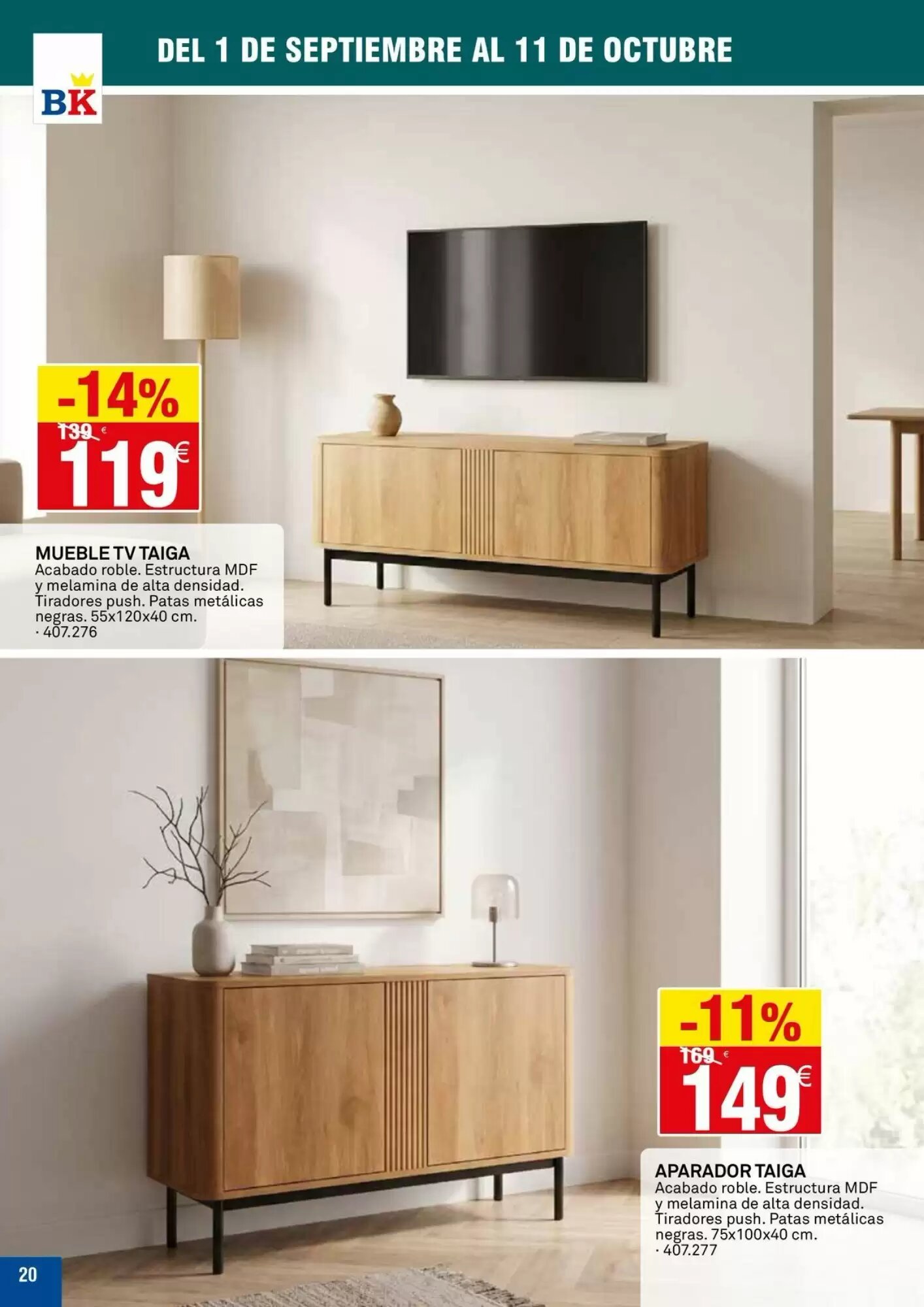 Folleto promocional de Bricoking válido desde el 01/09/2026 - Página 20.
