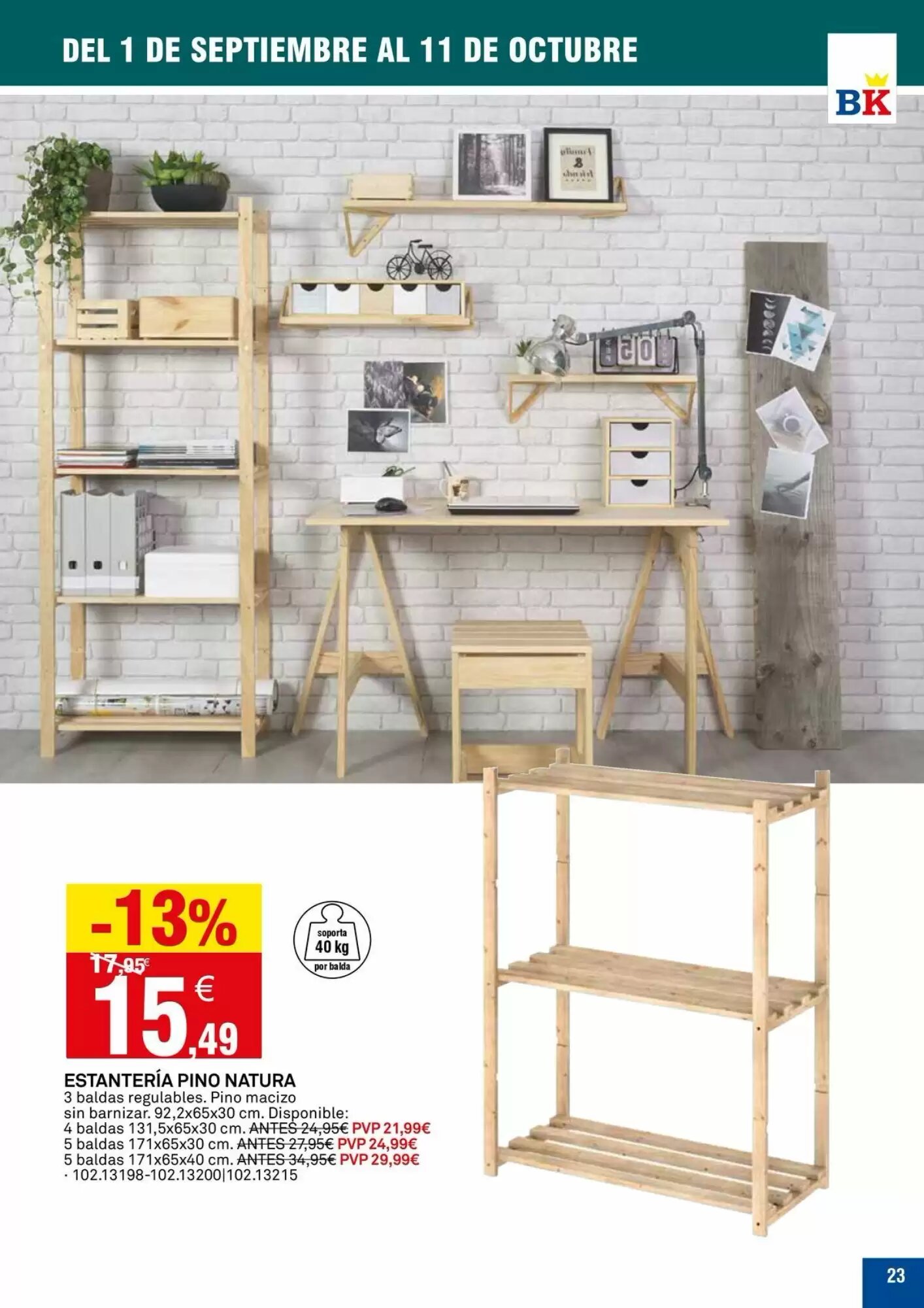 Folleto promocional de Bricoking válido desde el 01/09/2026 - Página 23.