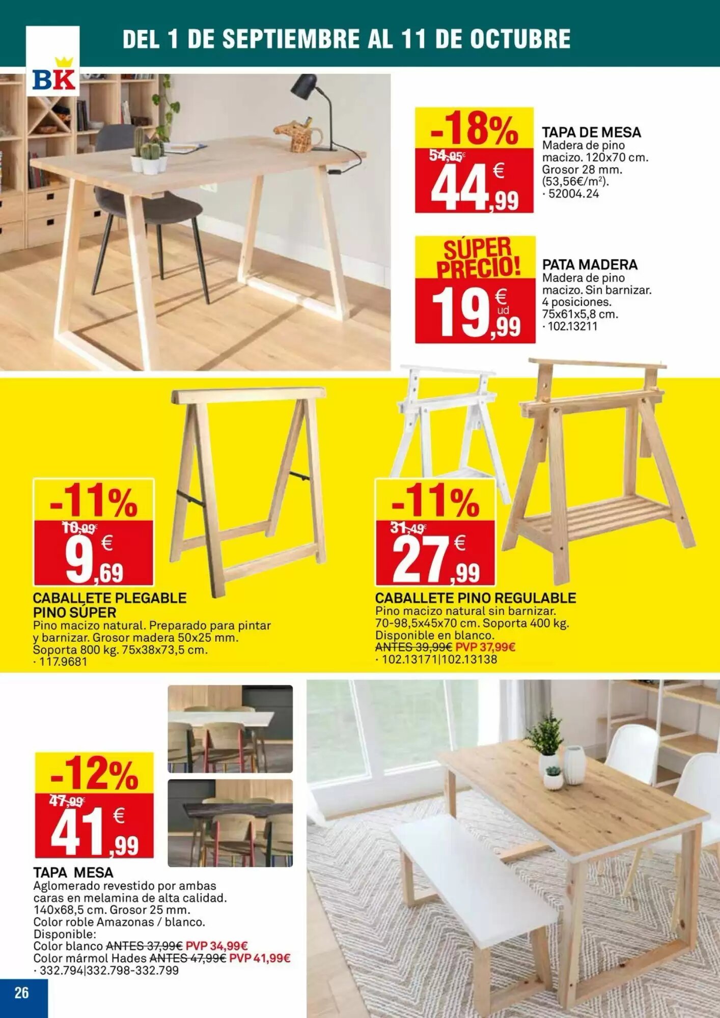Folleto promocional de Bricoking válido desde el 01/09/2026 - Página 26.