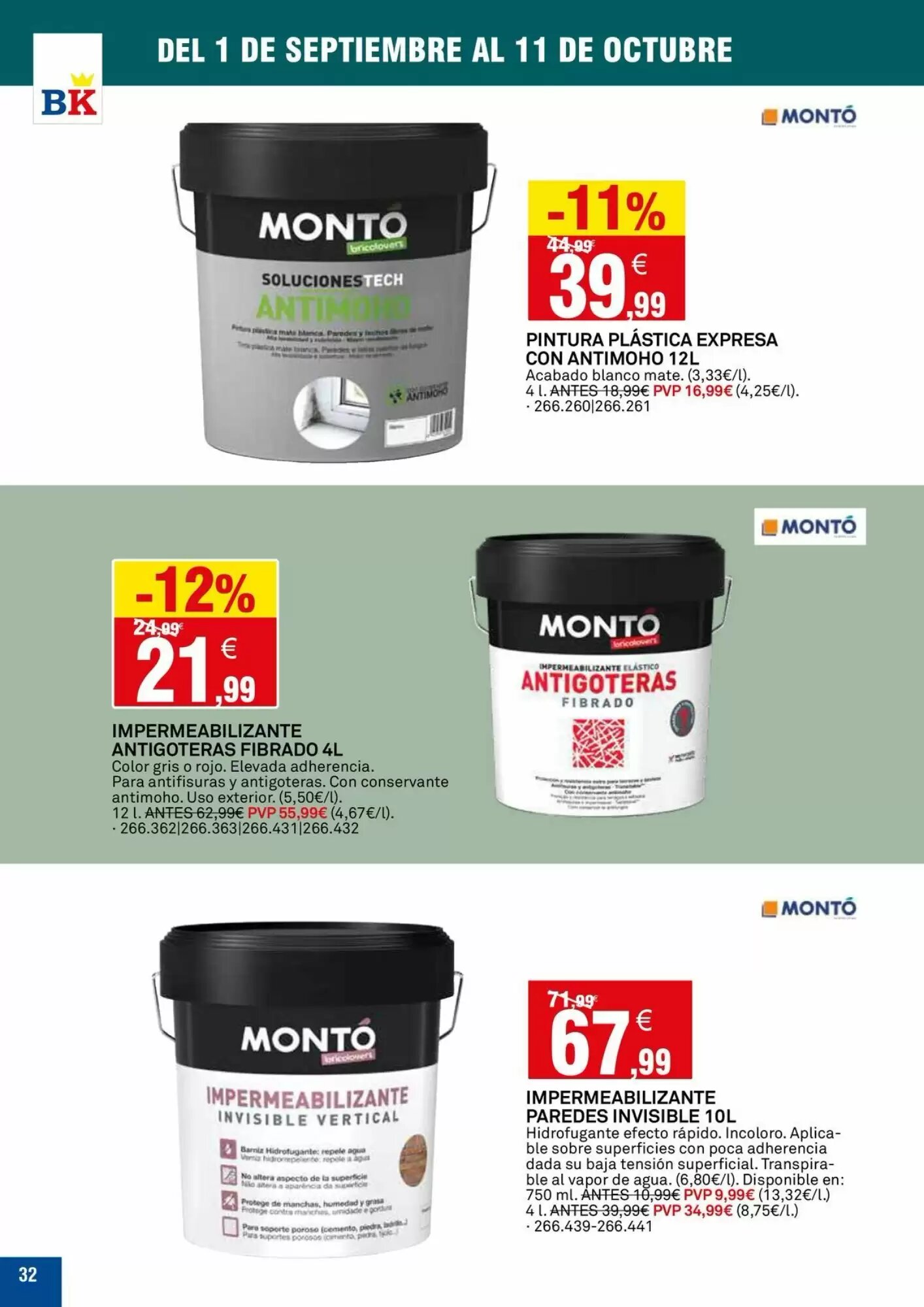 Folleto promocional de Bricoking válido desde el 01/09/2026 - Página 32.