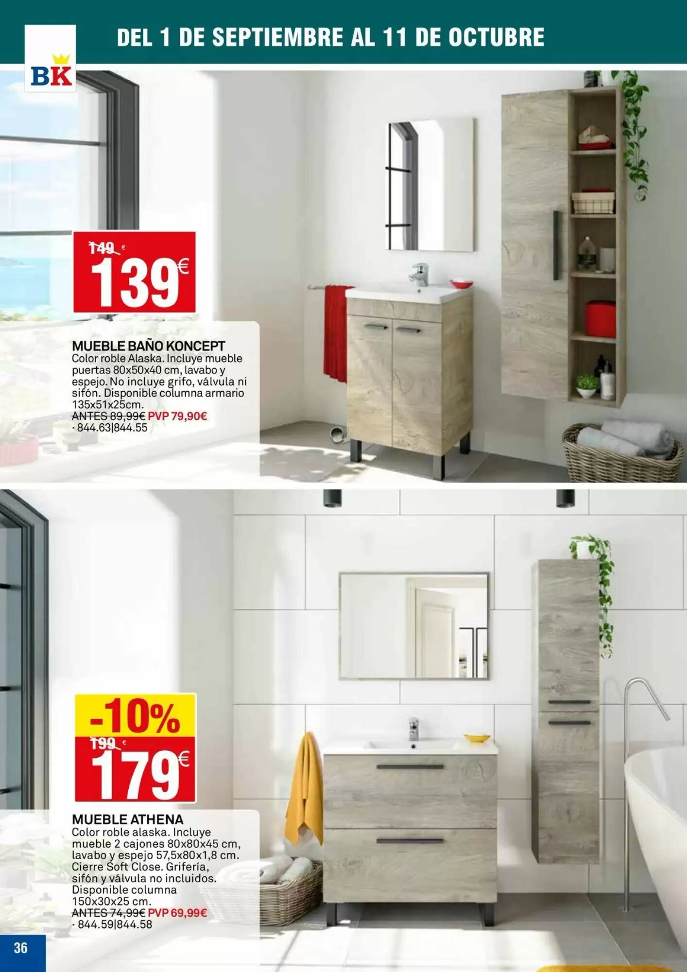 Folleto promocional de Bricoking válido desde el 01/09/2026 - Página 36.