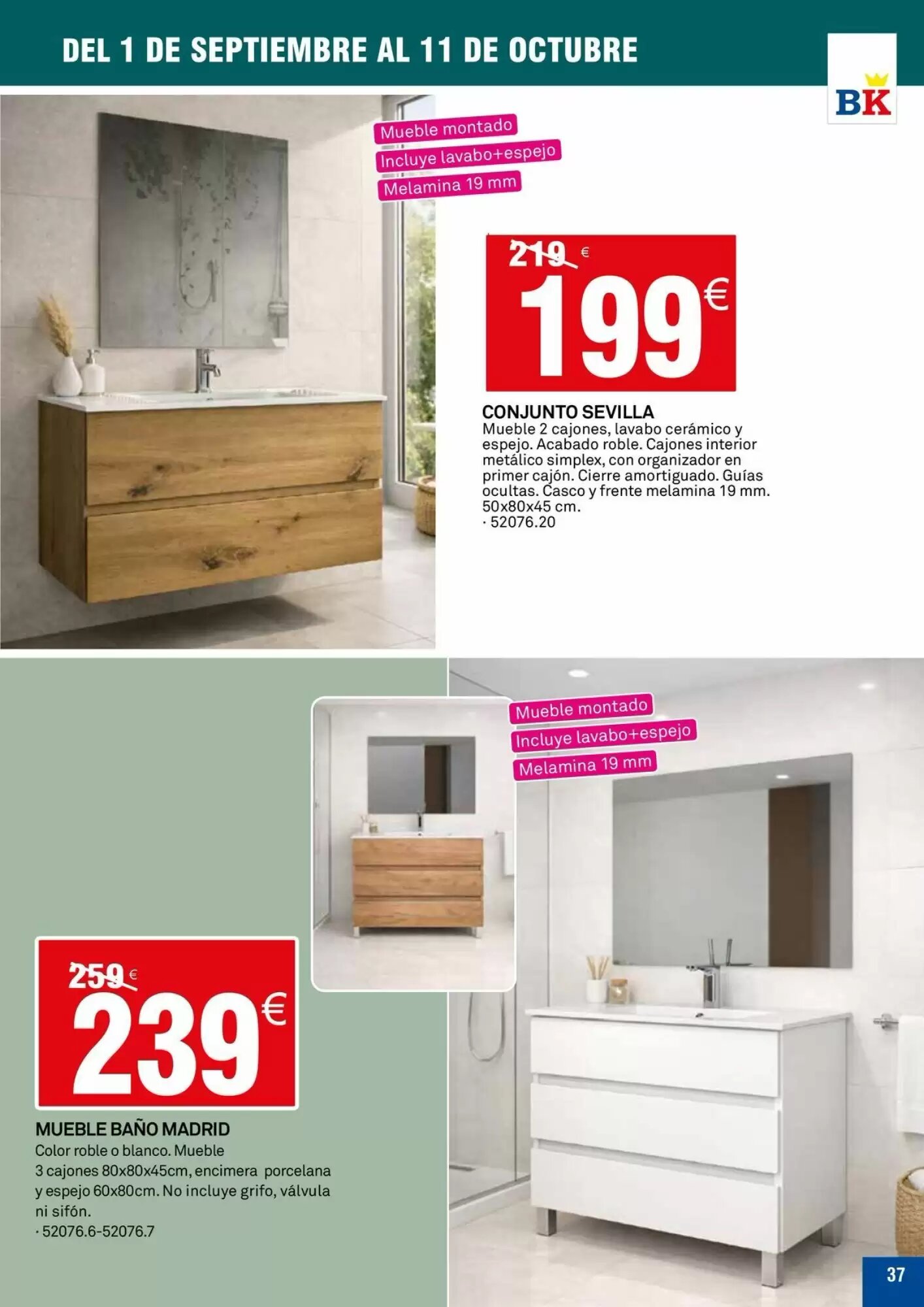 Folleto promocional de Bricoking válido desde el 01/09/2026 - Página 37.