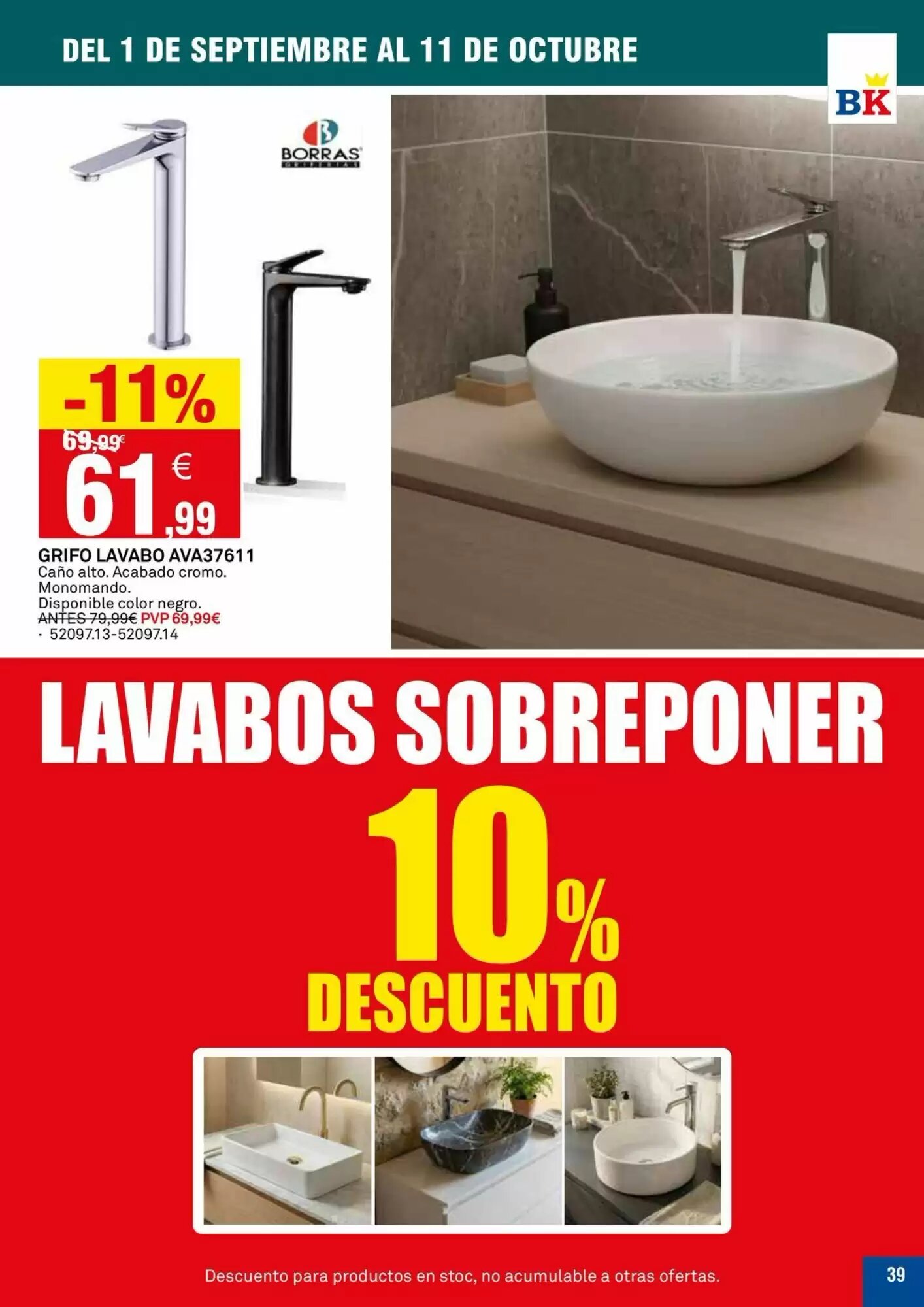 Folleto promocional de Bricoking válido desde el 01/09/2026 - Página 39.
