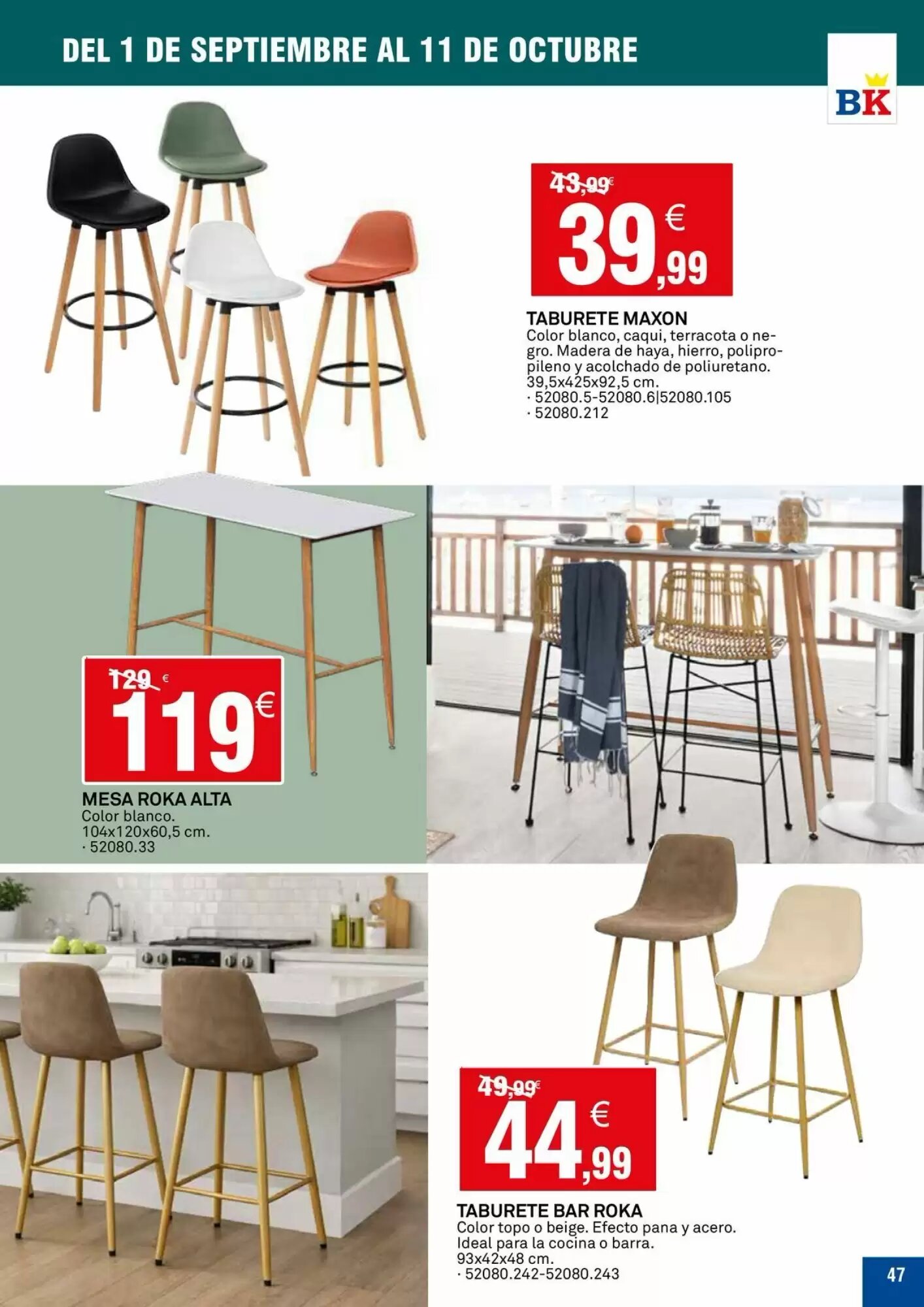 Folleto promocional de Bricoking válido desde el 01/09/2026 - Página 47.