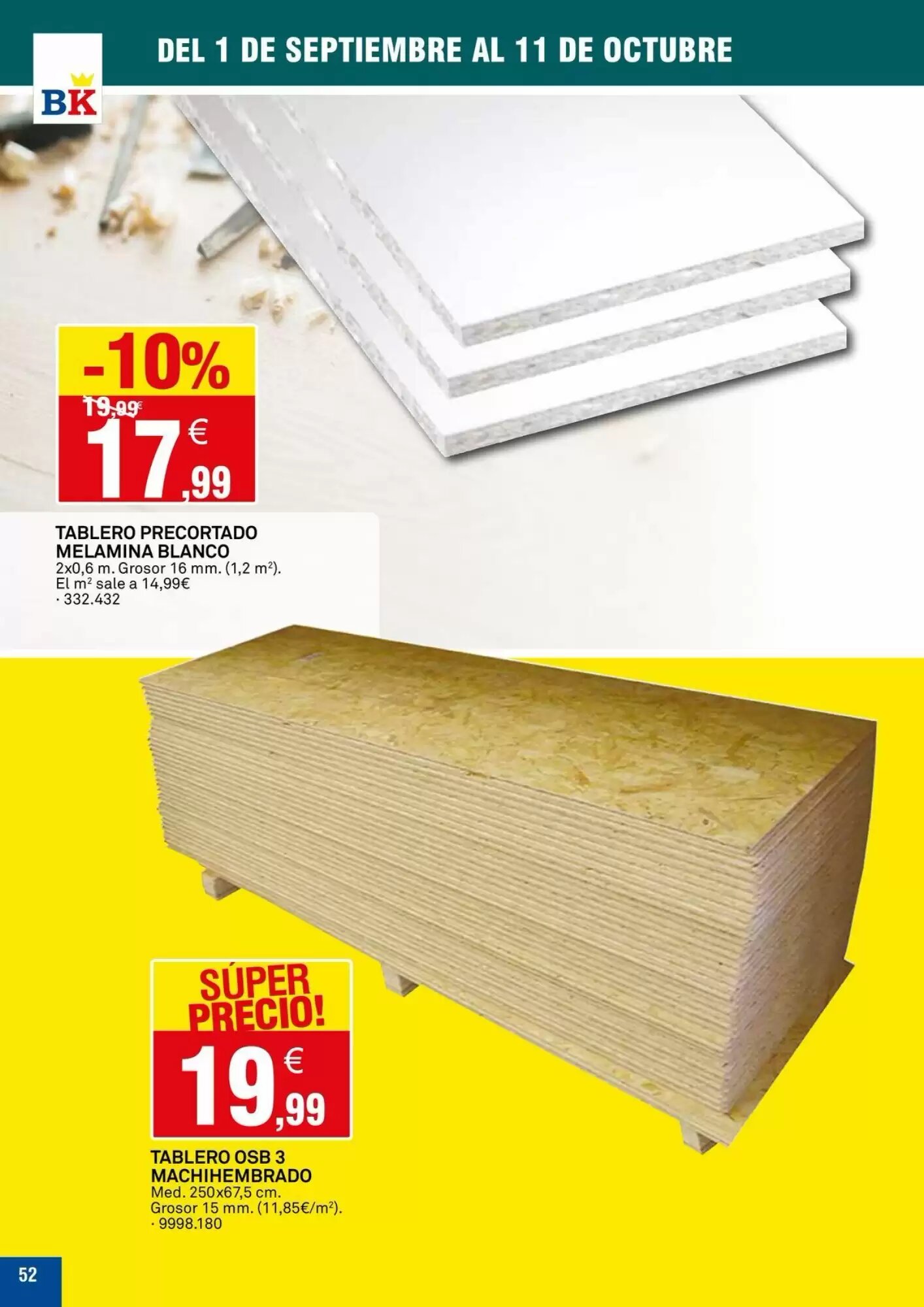 Folleto promocional de Bricoking válido desde el 01/09/2026 - Página 52.