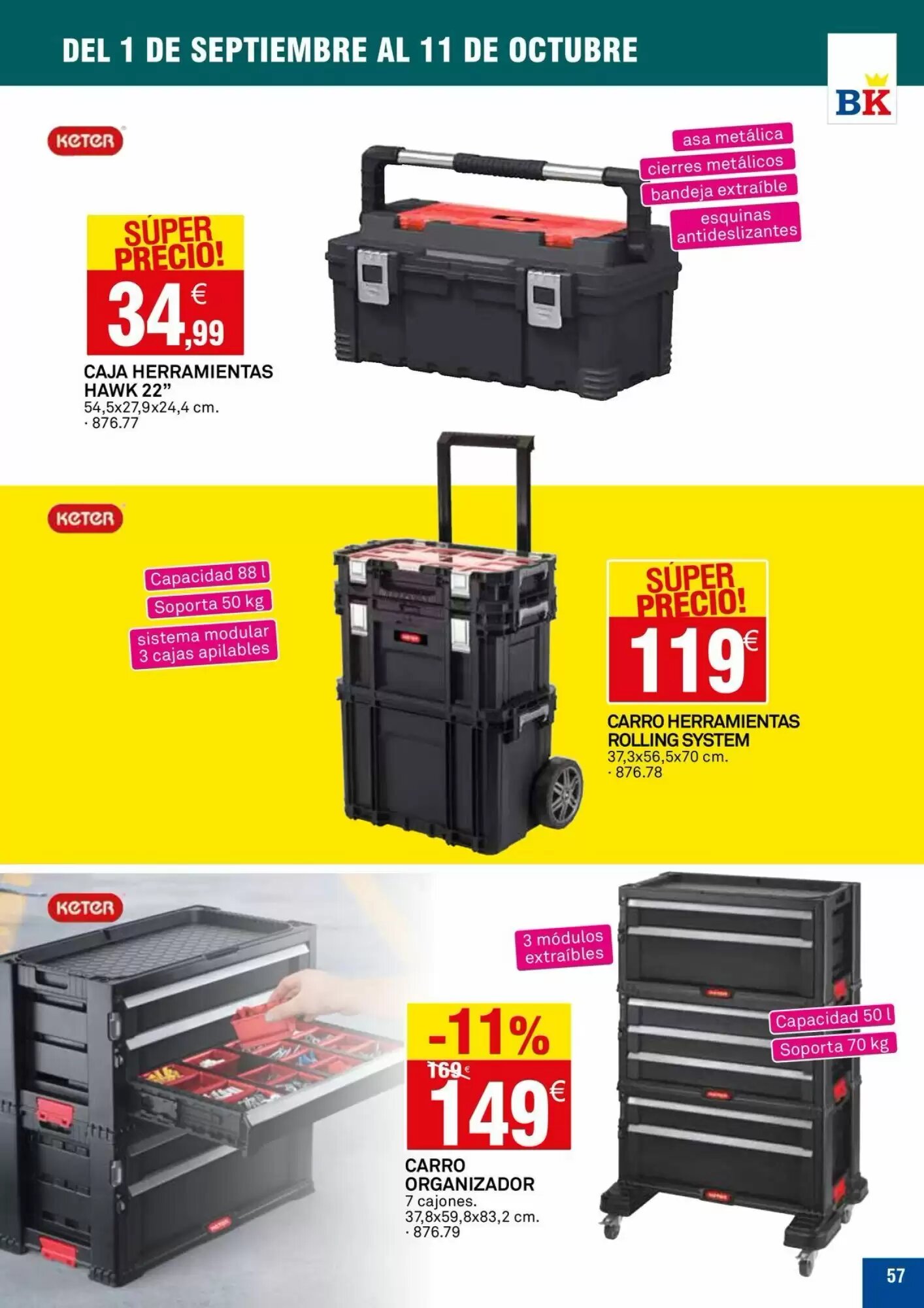 Folleto promocional de Bricoking válido desde el 01/09/2026 - Página 57.