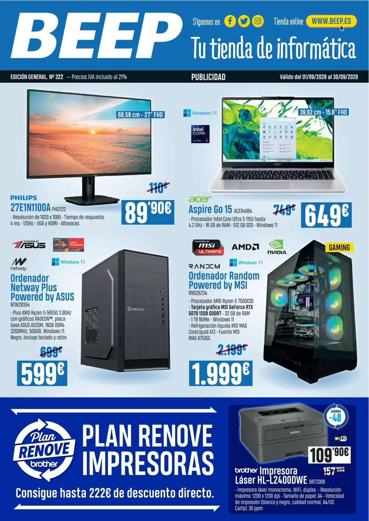 Folleto promocional de Beep válido desde el 02/09/2026 - Página 1.