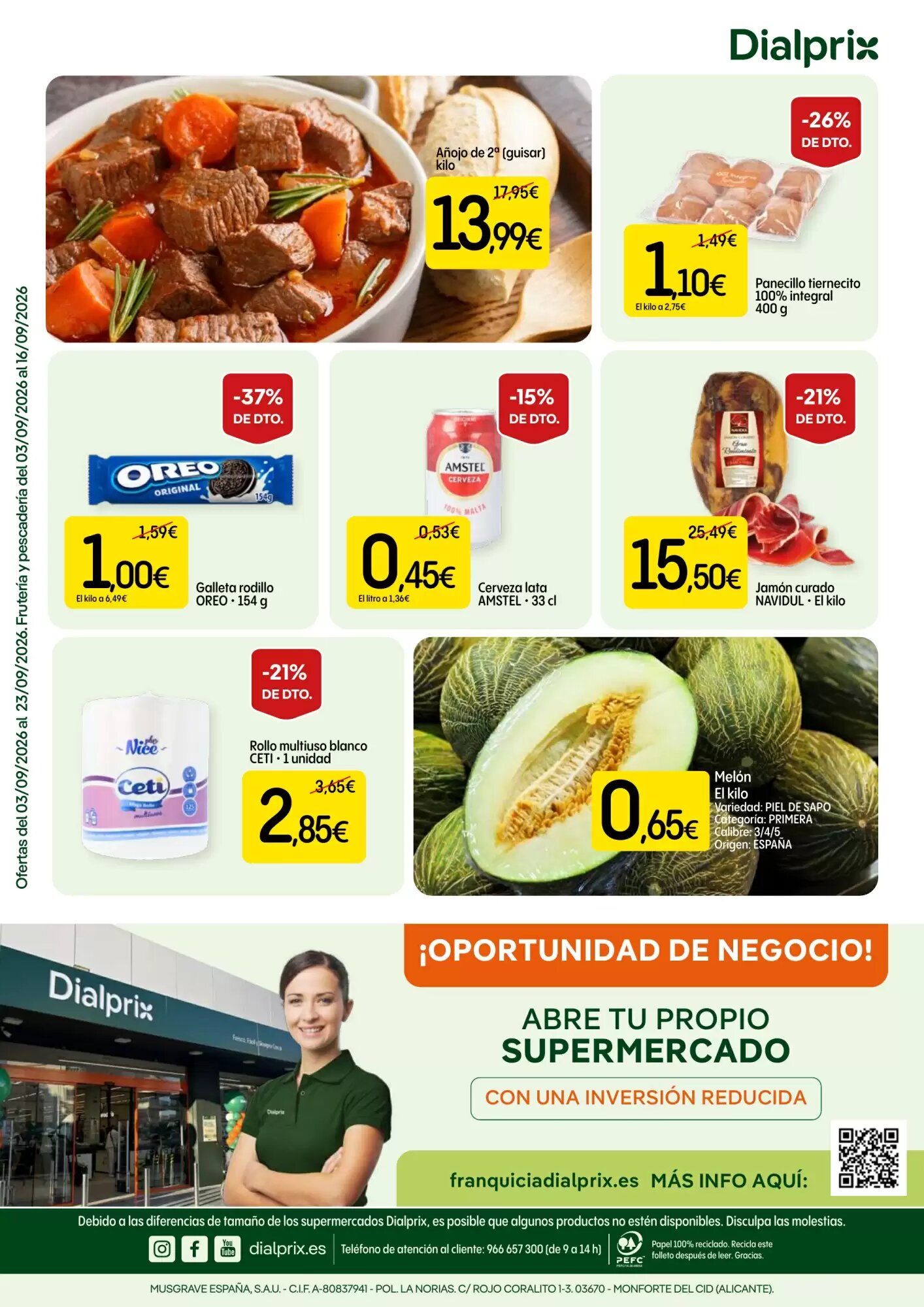 Folleto promocional de Dialprix válido desde el 03/09/2026 - Página 16.