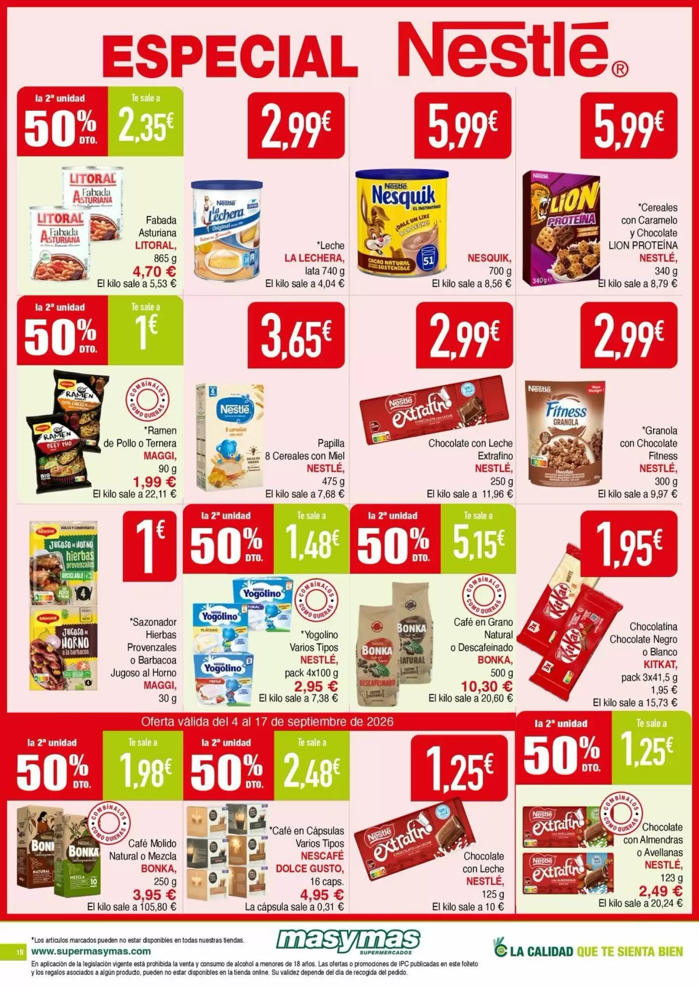Folleto promocional de Masymas válido desde el 03/09/2026 - Página 18.