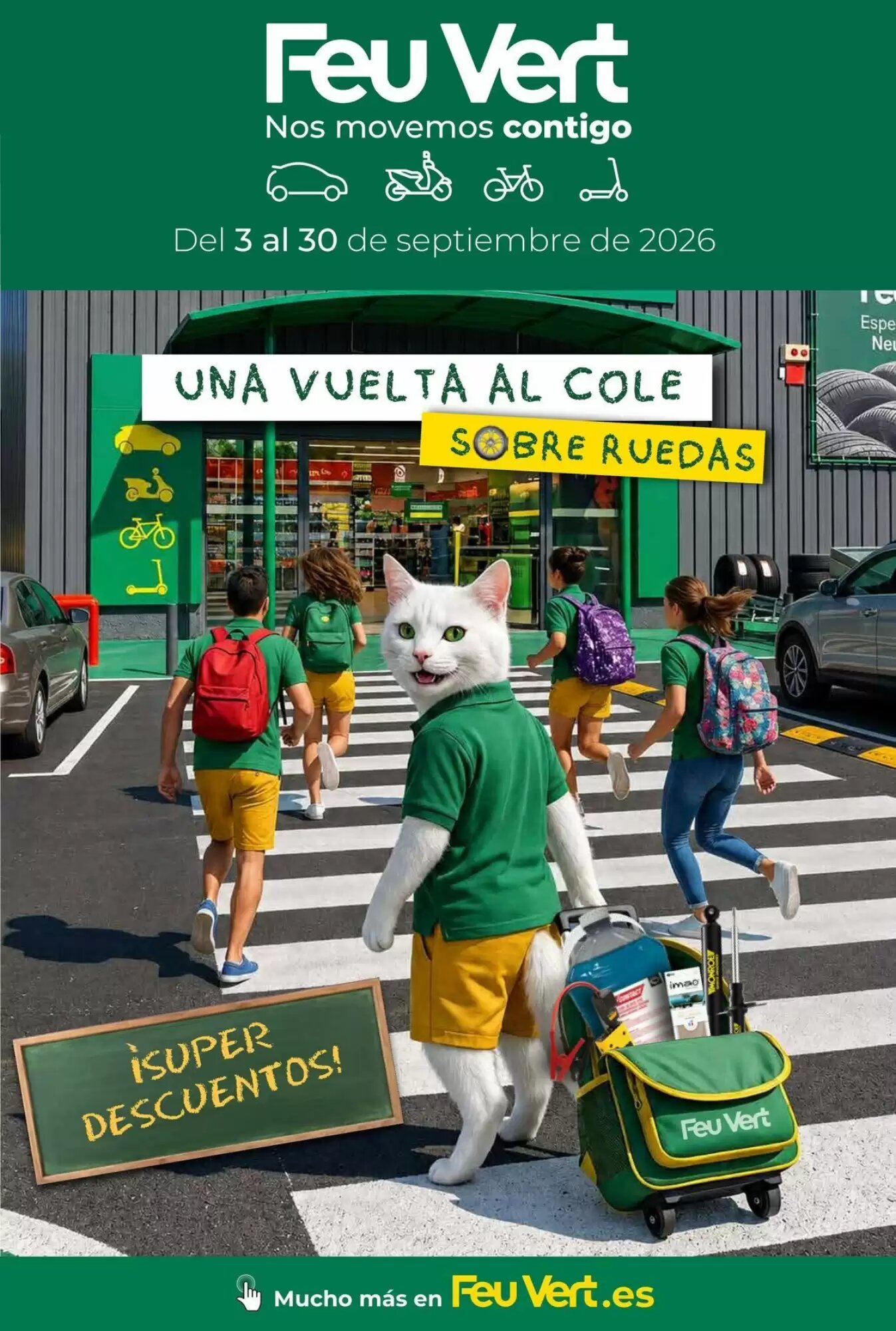 Folleto promocional de Feu Vert válido desde el 03/09/2026 - Página 1.