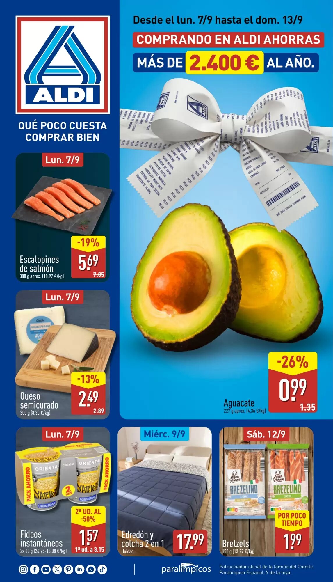 Folleto promocional de ALDI válido desde el 07/09/2026 - Página 1.
