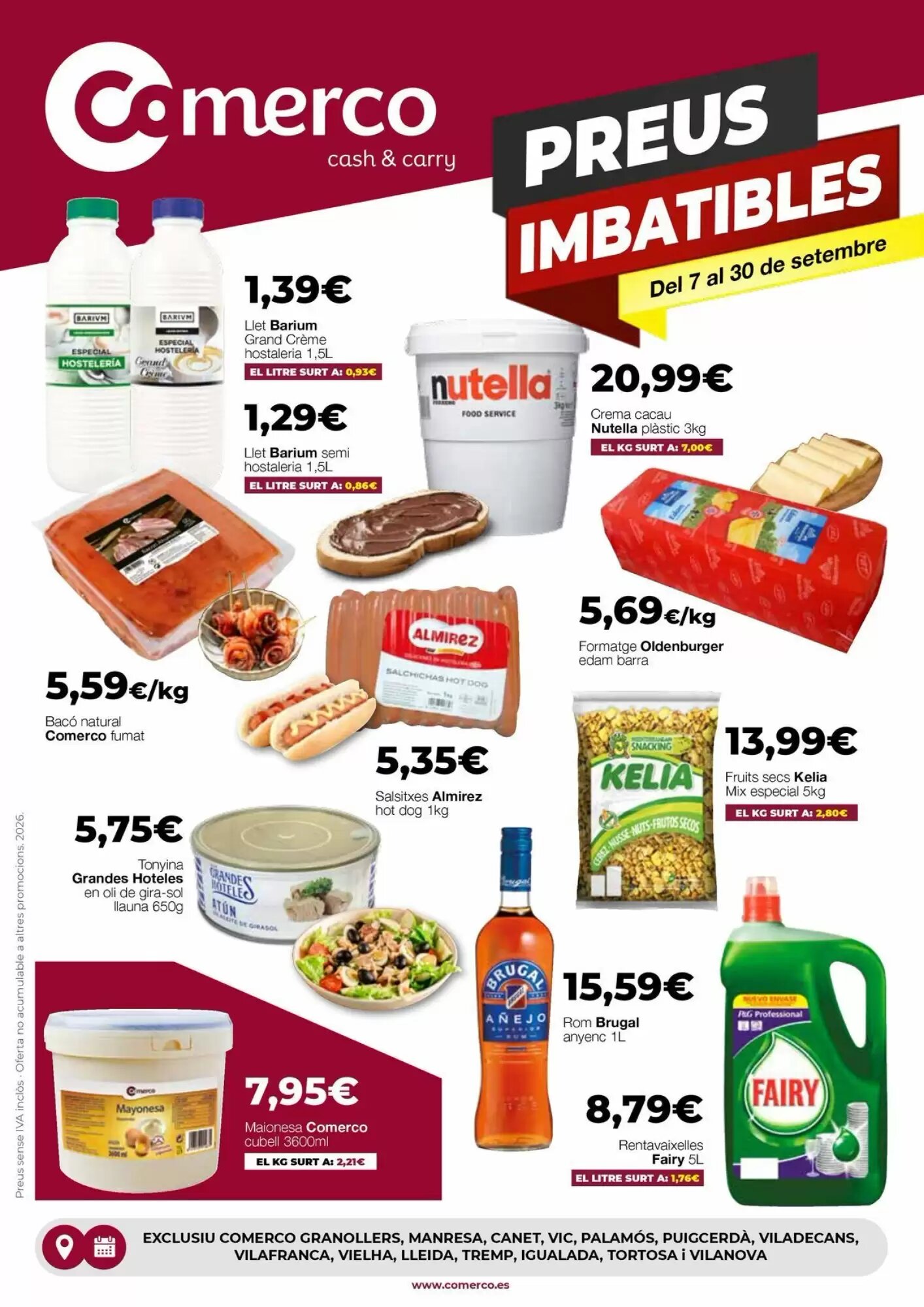 Folleto promocional de Comerco Cash & Carry válido desde el 08/09/2026 - Página 1.