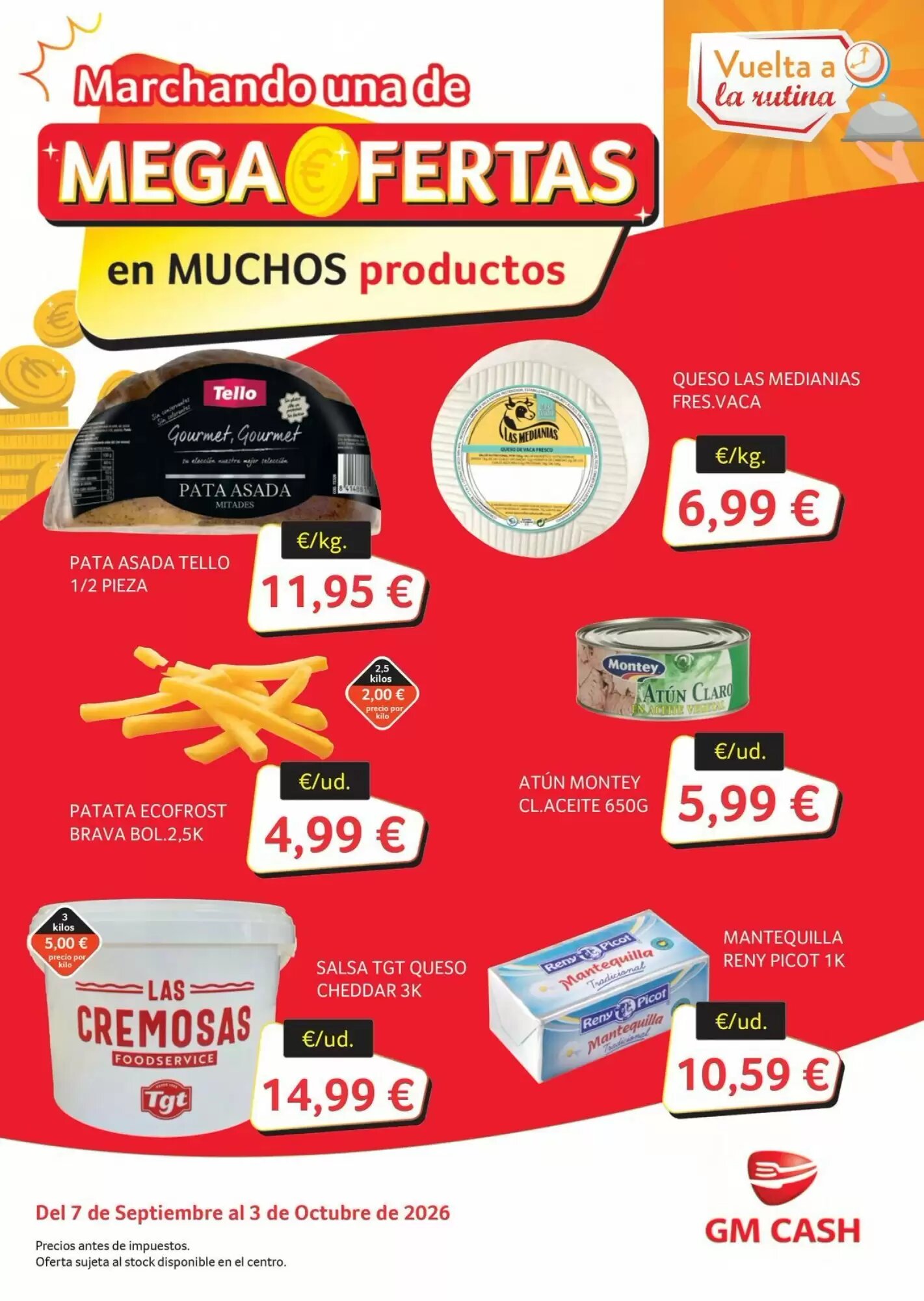 Folleto promocional de GM Cash & Carry válido desde el 09/09/2026 - Página 1.
