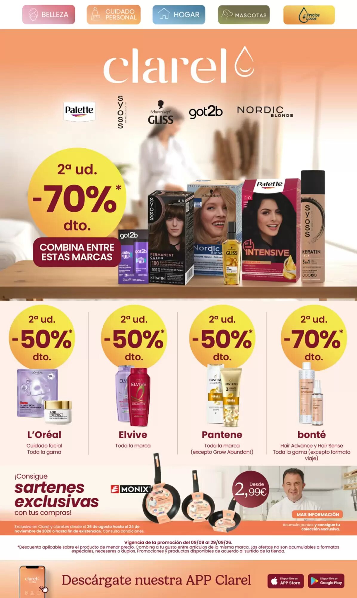 Folleto promocional de Clarel válido desde el 09/09/2026 - Página 1.