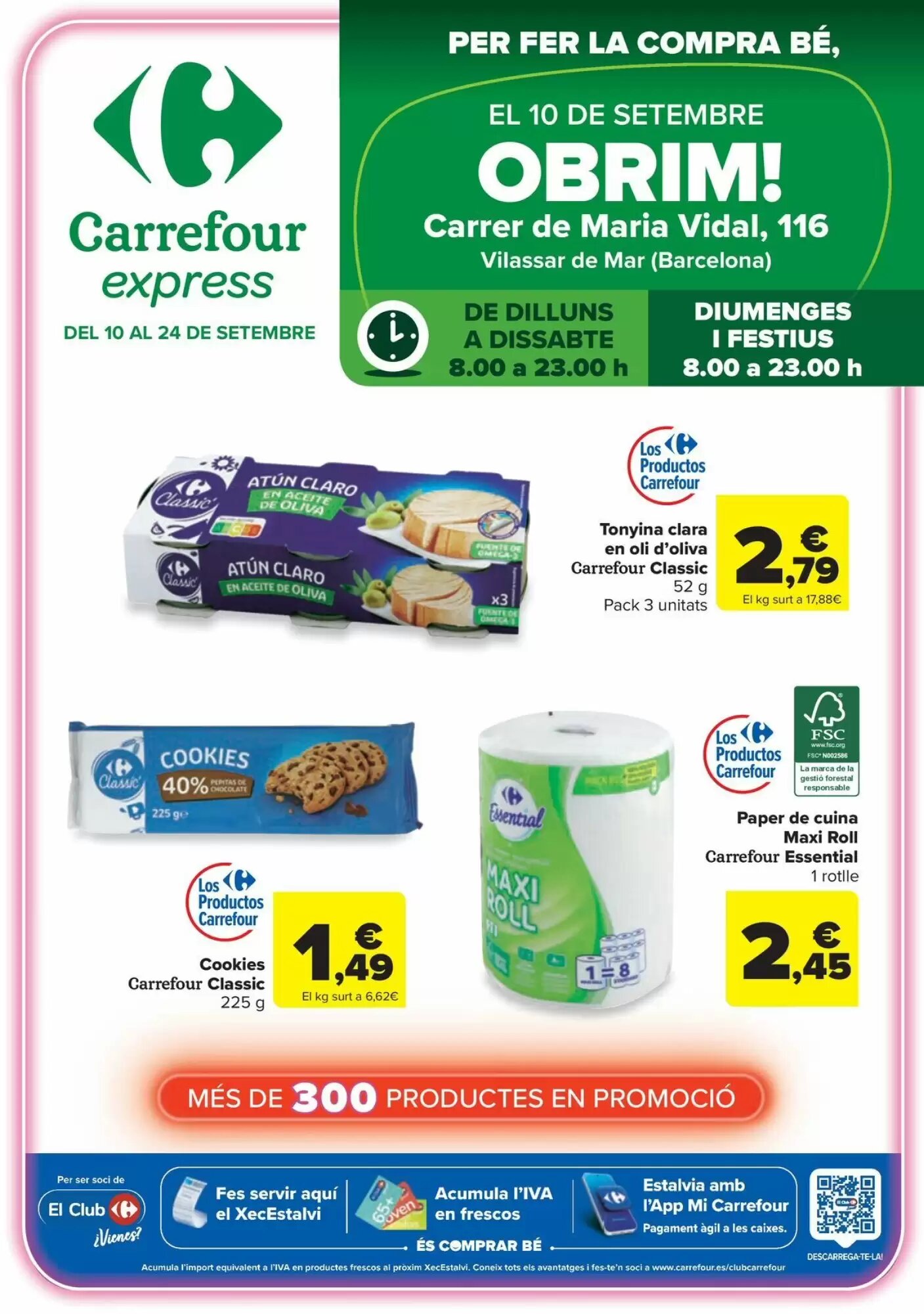 Folleto promocional de Carrefour válido desde el 10/09/2026 - Página 1.