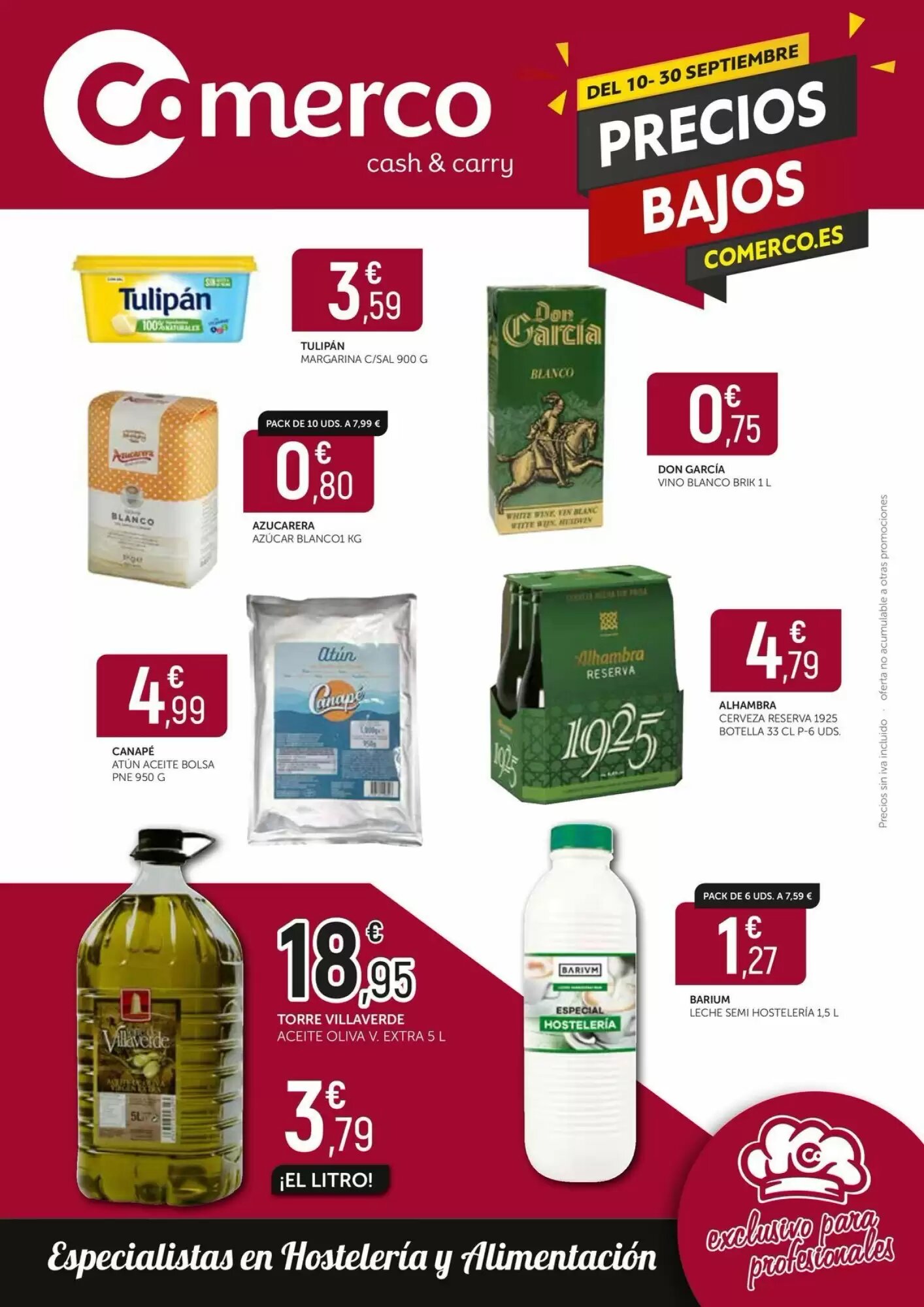 Folleto promocional de Comerco Cash & Carry válido desde el 10/09/2026 - Página 1.