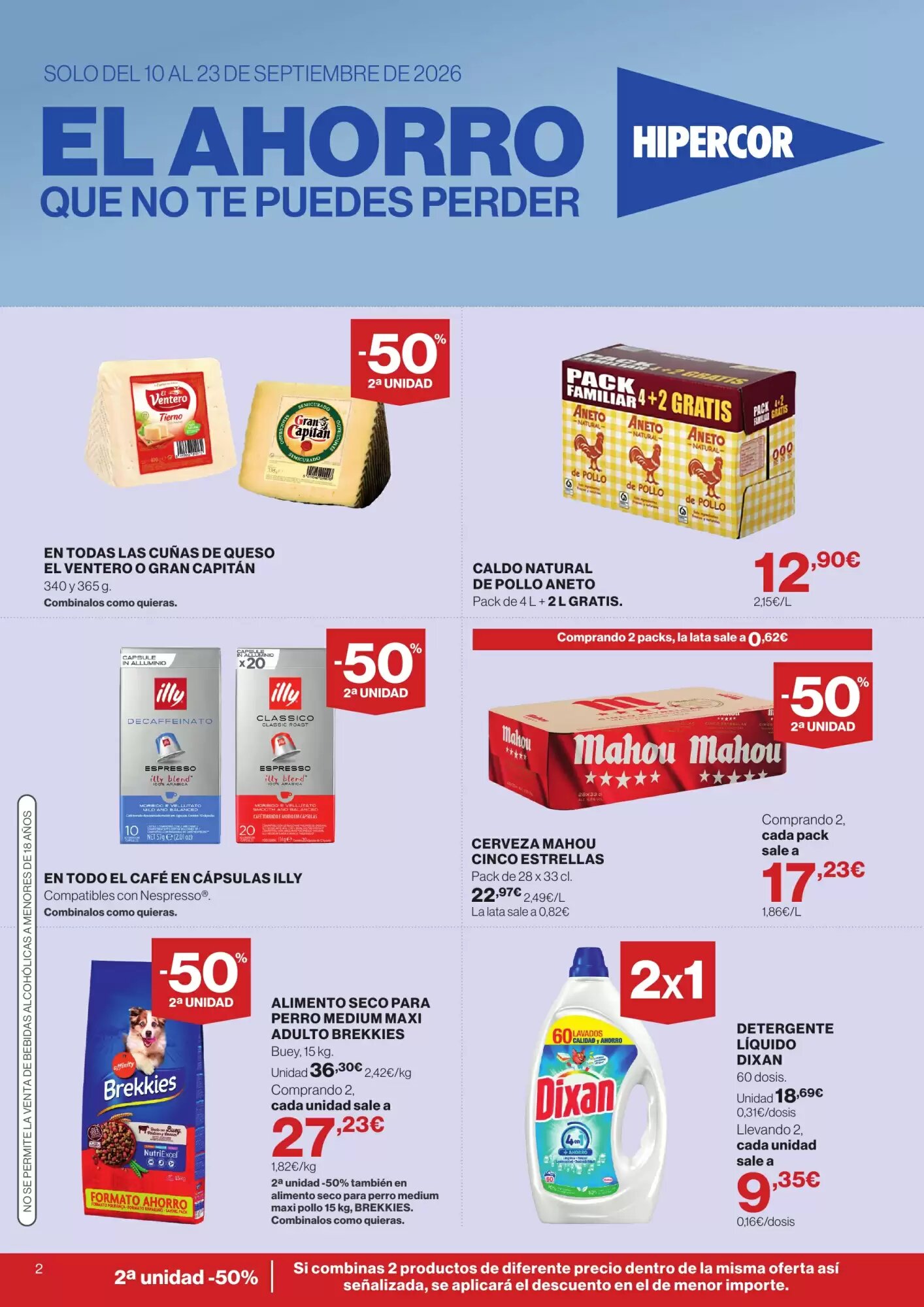 Folleto promocional de Hipercor válido desde el 10/09/2026 - Página 2.