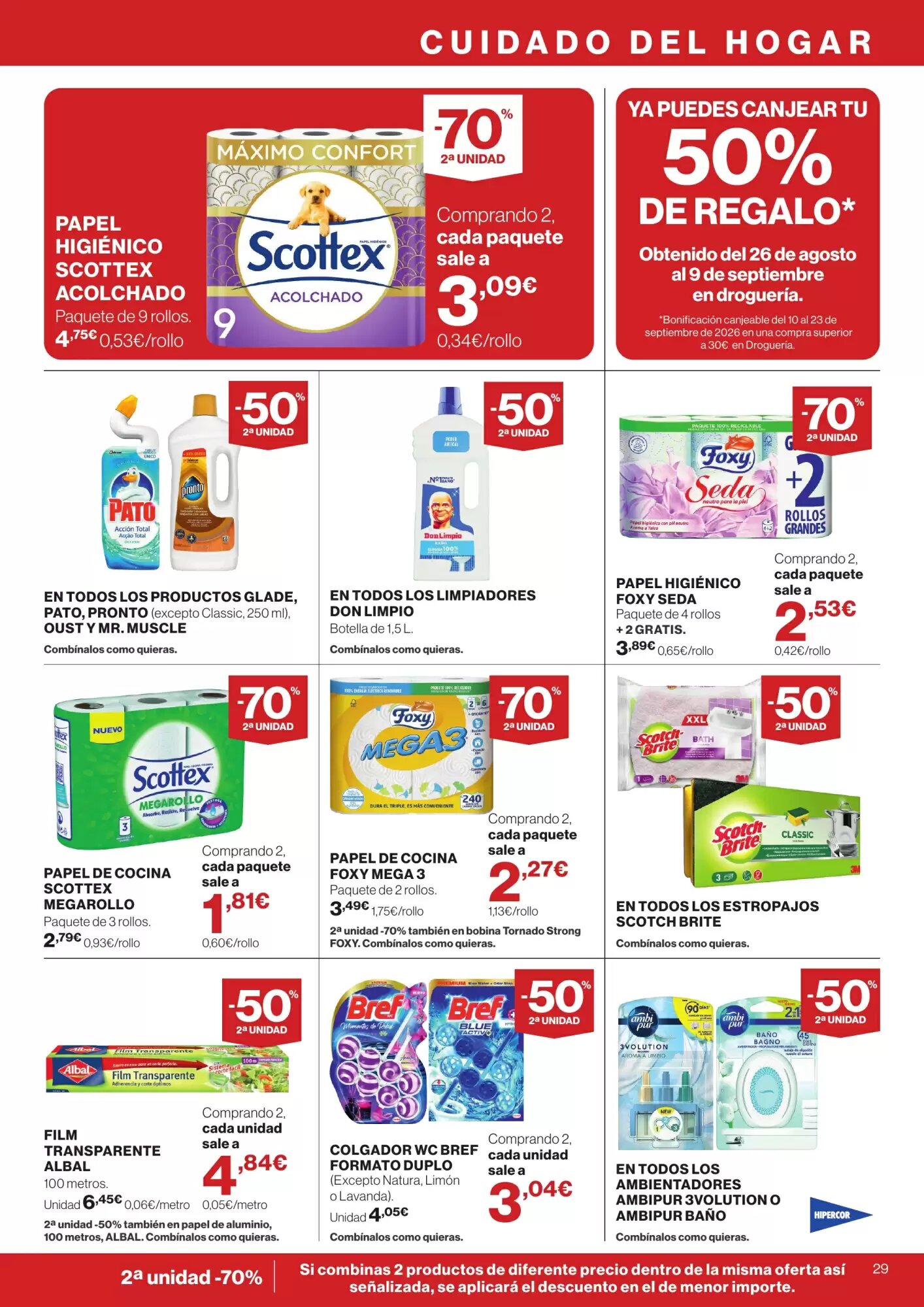 Folleto promocional de Hipercor válido desde el 10/09/2026 - Página 29.