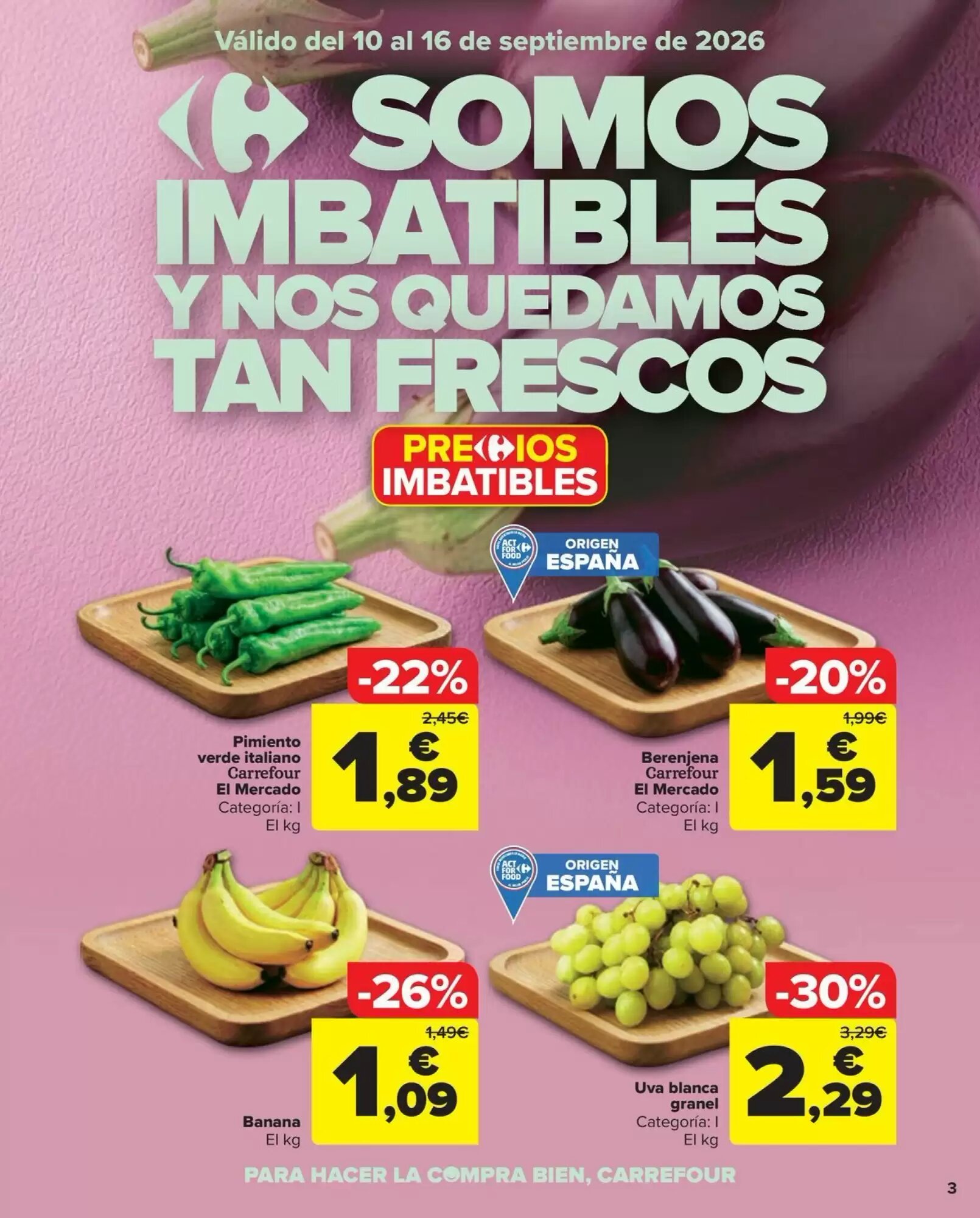 Folleto promocional de Carrefour Market válido desde el 10/09/2026 - Página 3.