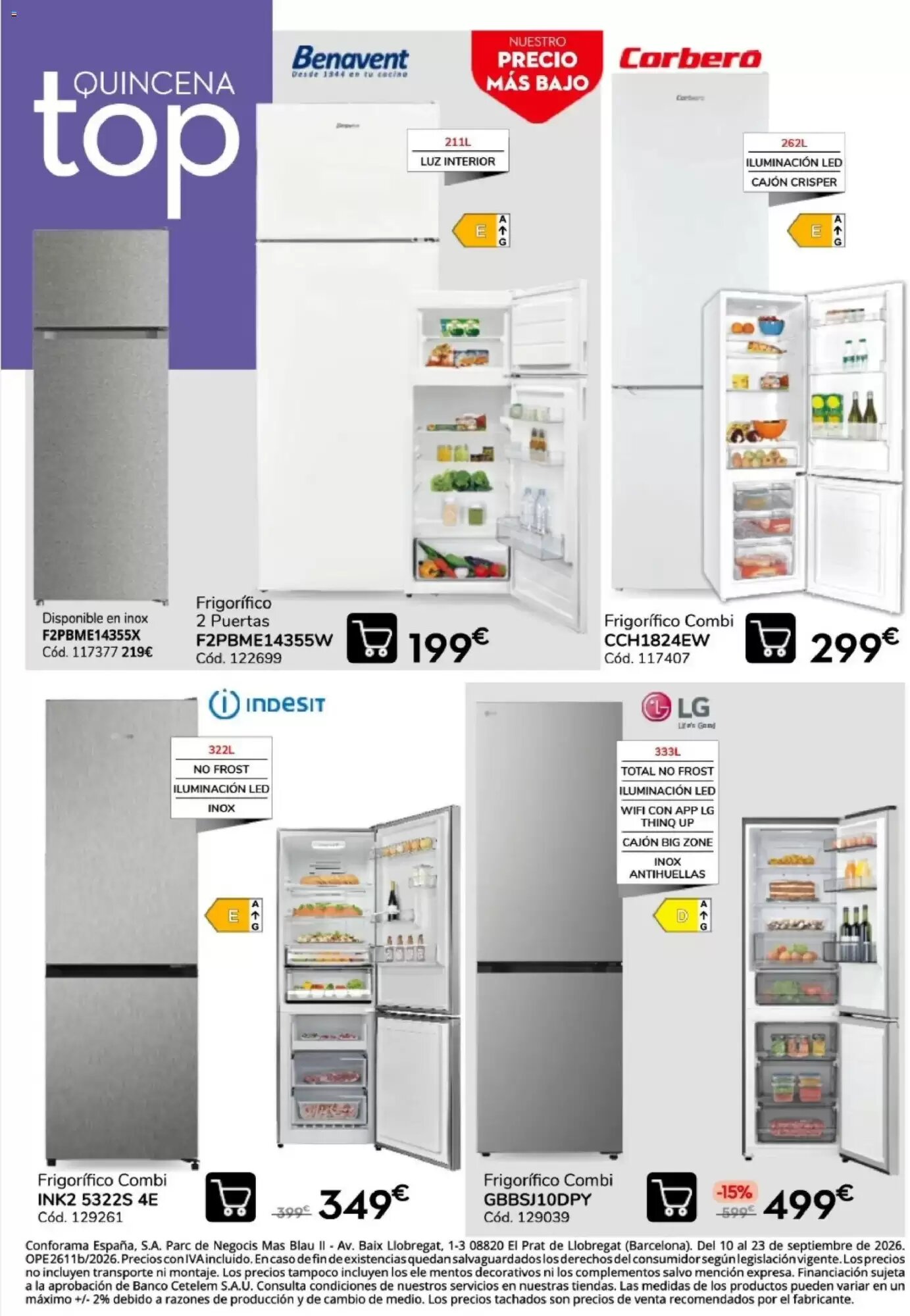 Folleto promocional de Conforama válido desde el 10/09/2026 - Página 18.
