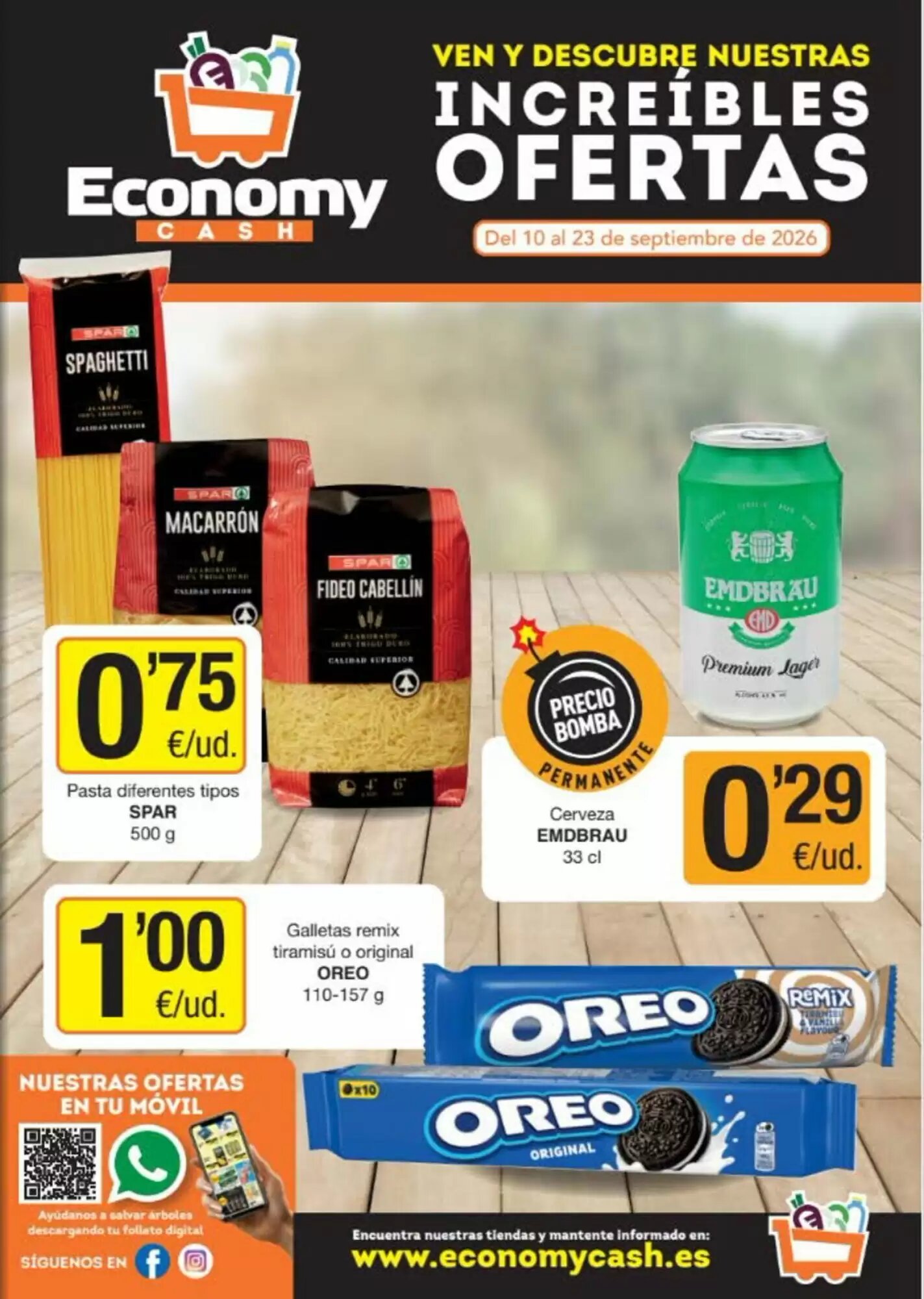 Folleto promocional de Economy Cash válido desde el 11/09/2026 - Página 1.
