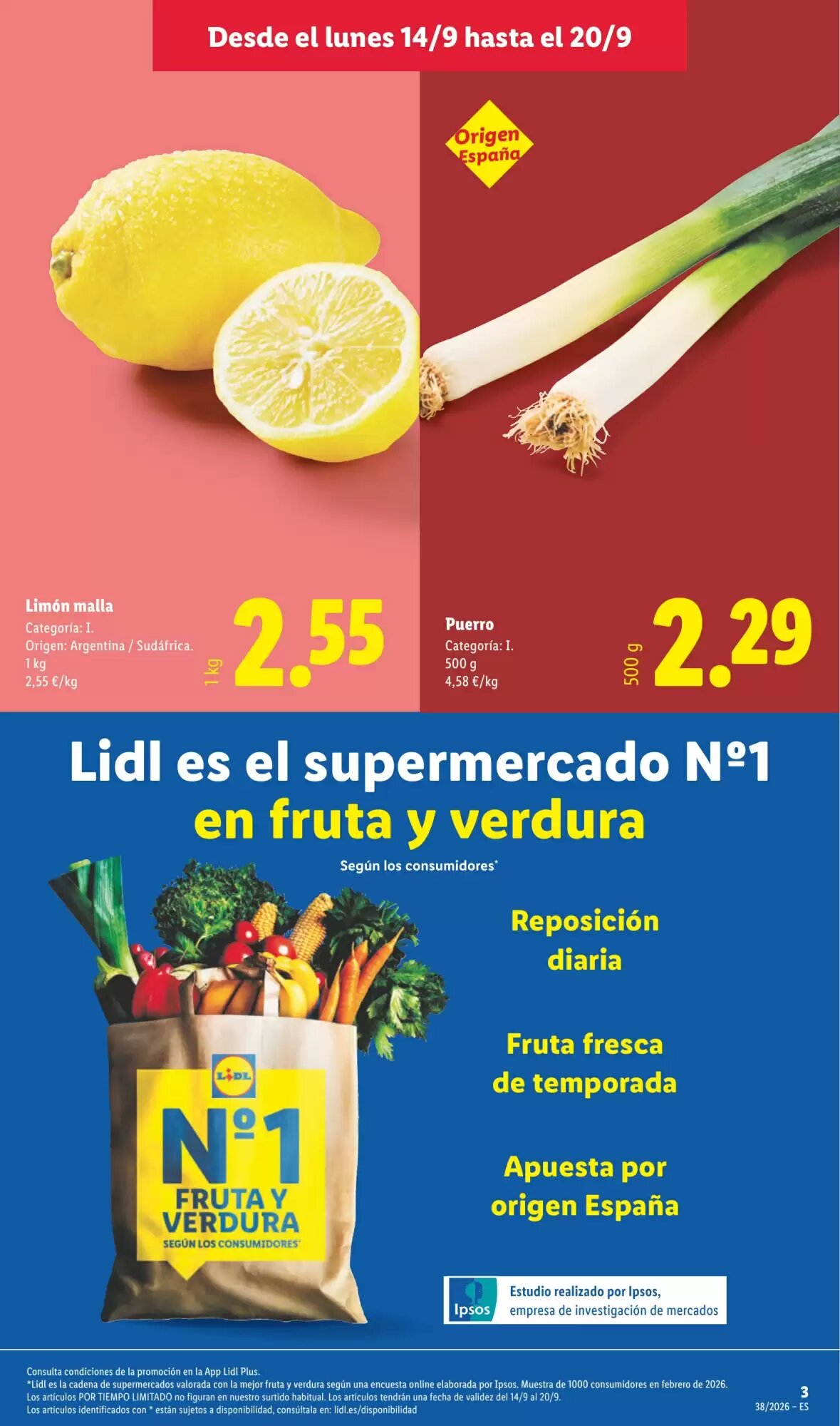 Folleto promocional de Lidl válido desde el 14/09/2026 - Página 3.