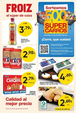 Folleto promocional de FROIZ válido desde el 15/09/2026