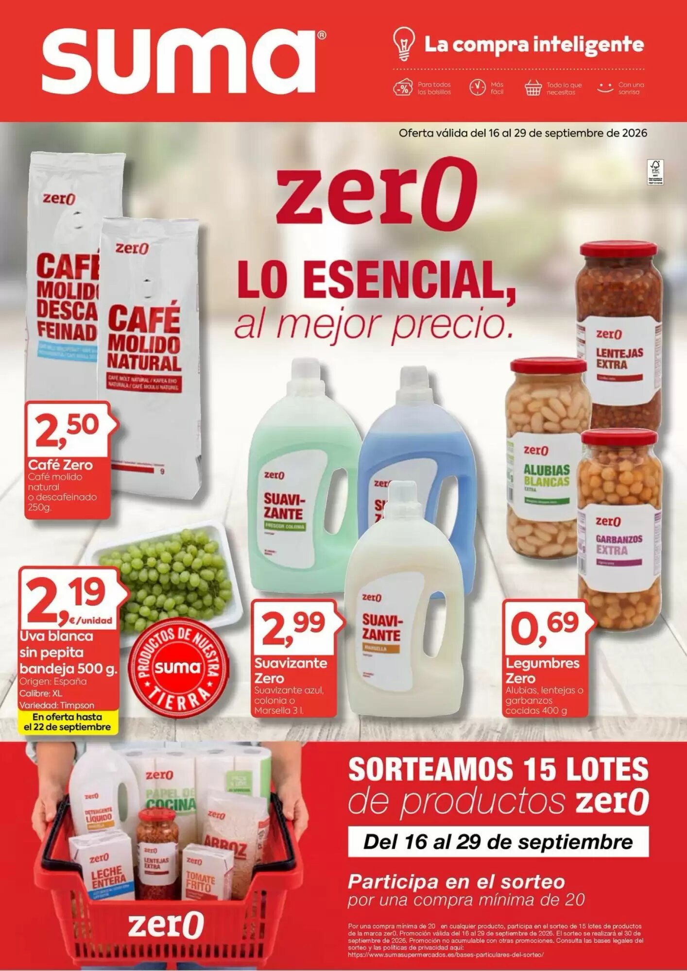 Folleto promocional de Suma Supermercados válido desde el 16/09/2026 - Página 1.